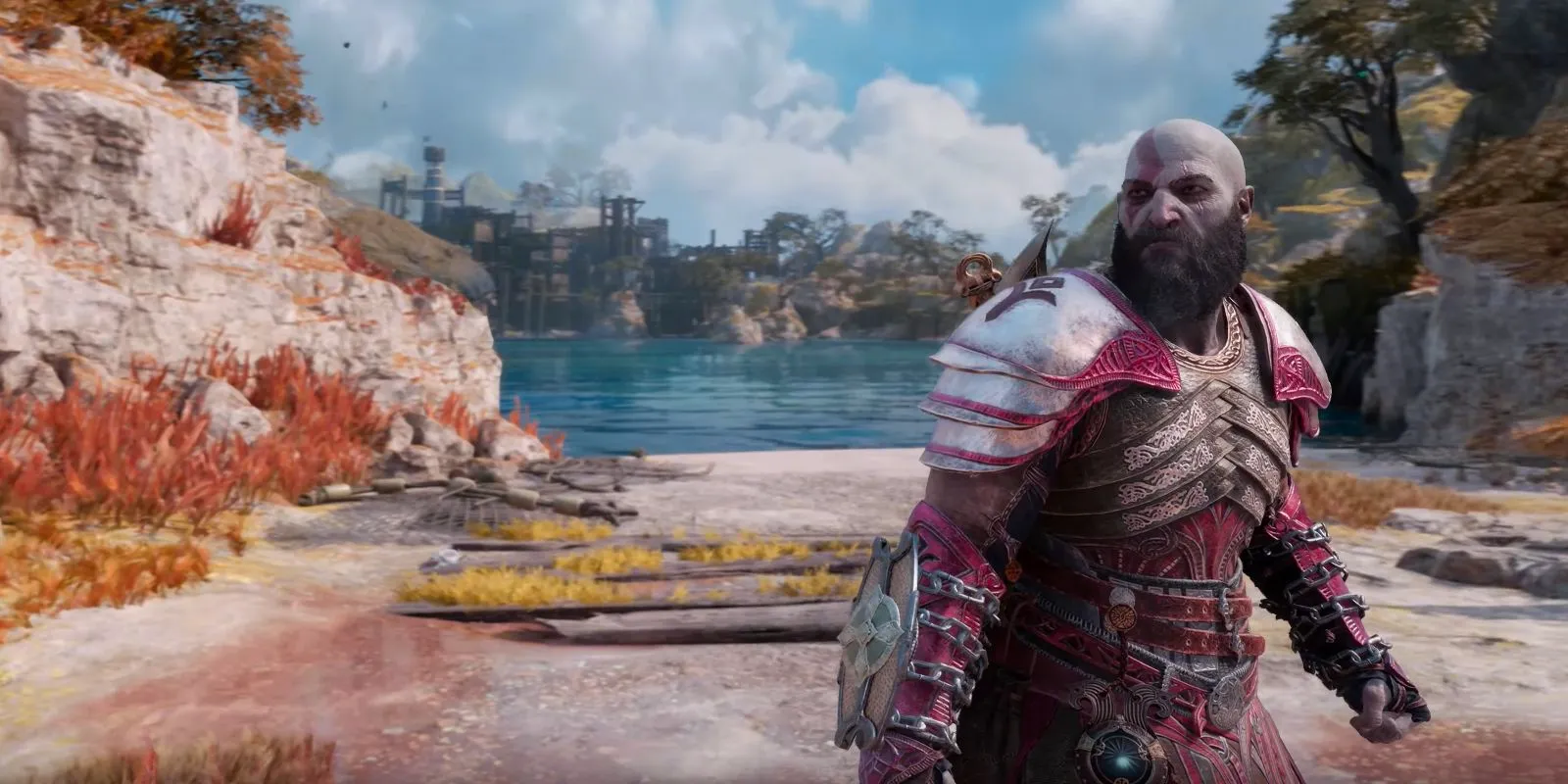 God of War Ragnarok's set called Lunda's Lost Armor, worn by Kratos. Image