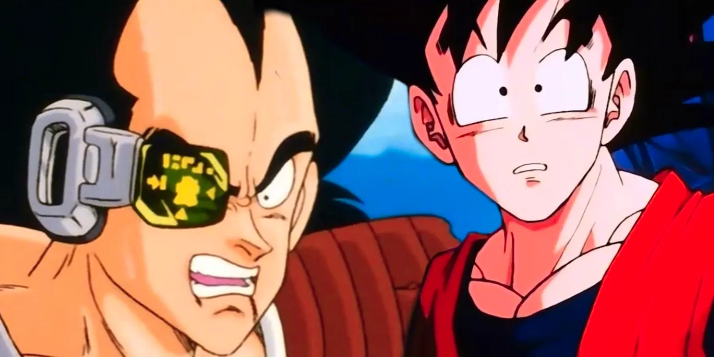 Goku and Raditz in Dragon Ball.  Image