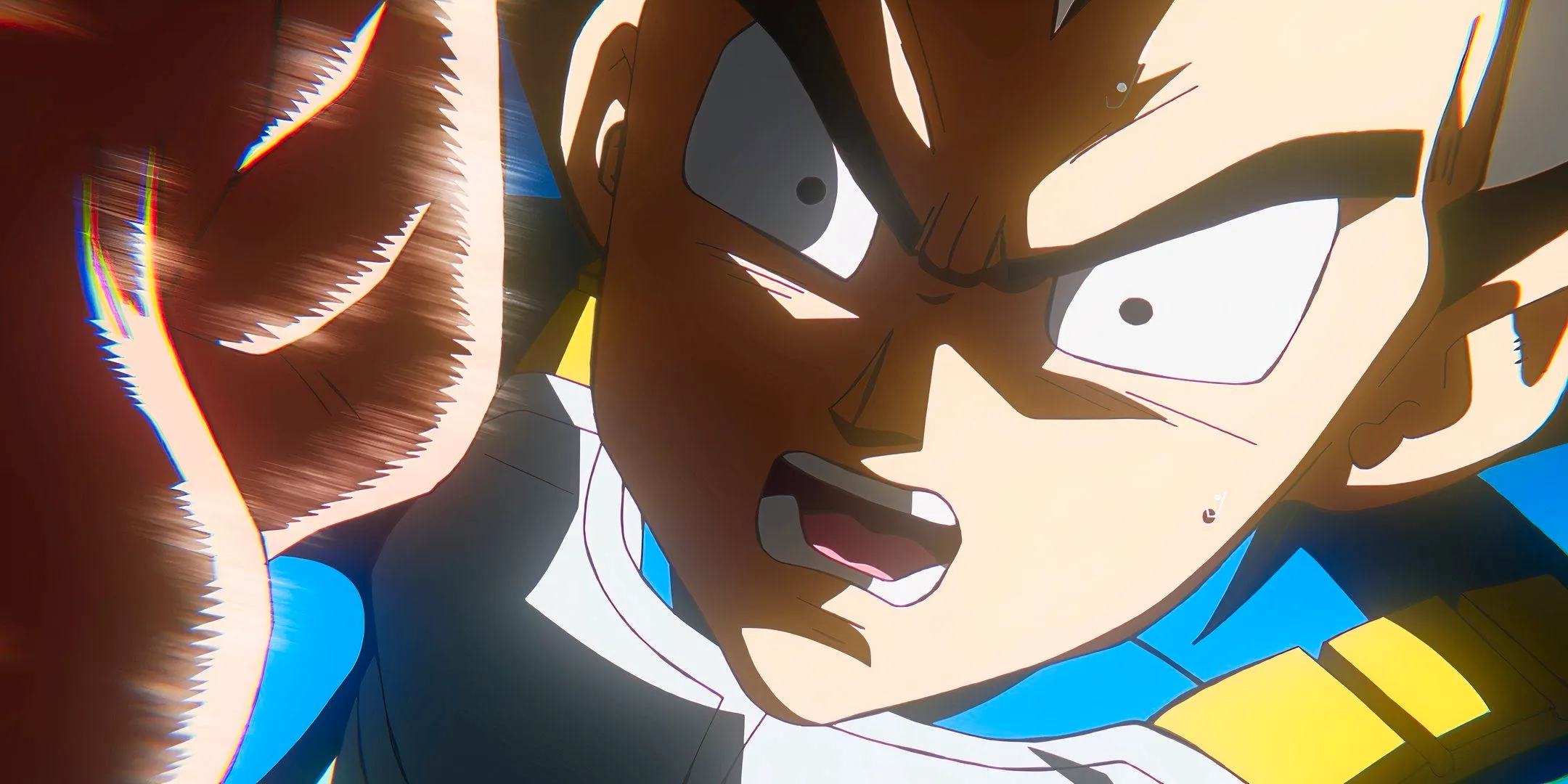 Goku catches Vegeta offguard in their latest fight Image