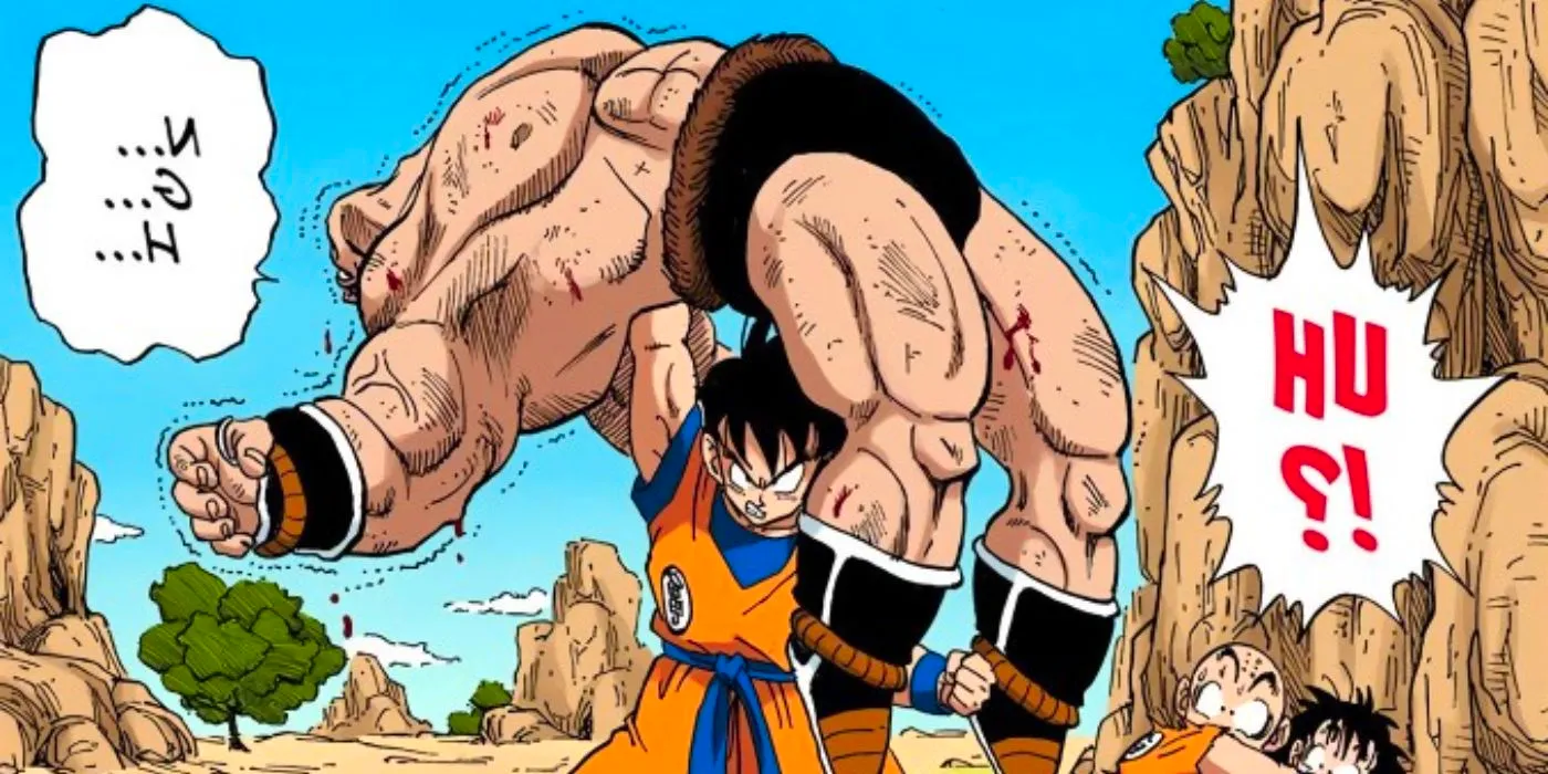 Goku defeats Nappa - DBZ - Vegeta arc. Image