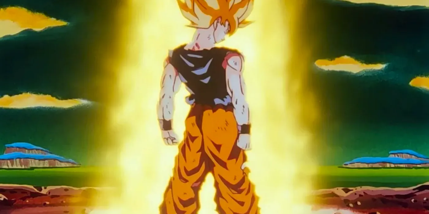 Goku first Super Saiyan transformation from Dragon Ball Image