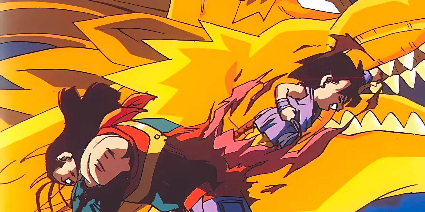 Goku uses the Dragon Fist to defeat Super Android 17 in Dragon Ball GT. Image