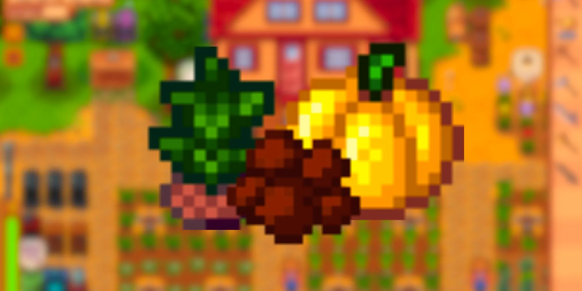 Golden pumpkin, clay, and a tea sapling in Stardew Valley Image