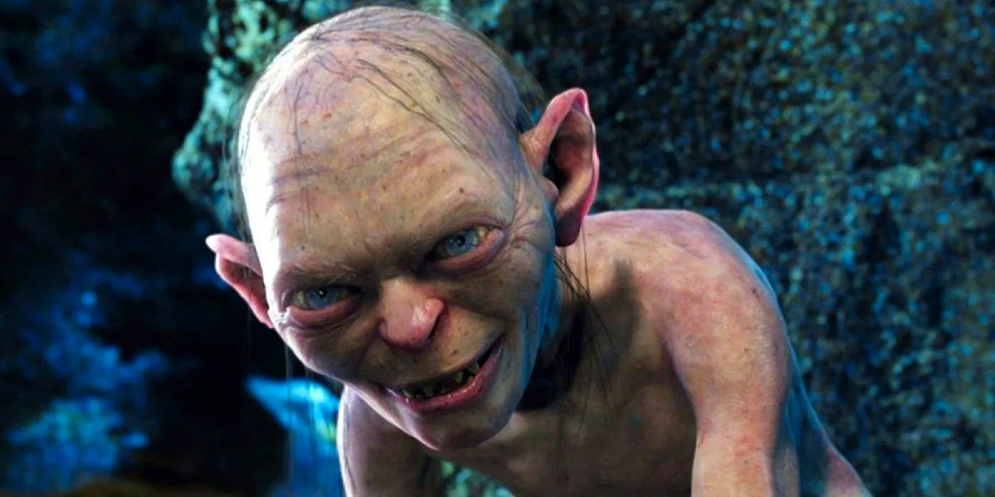 Gollum looking devious in The Lord of the Rings. Image