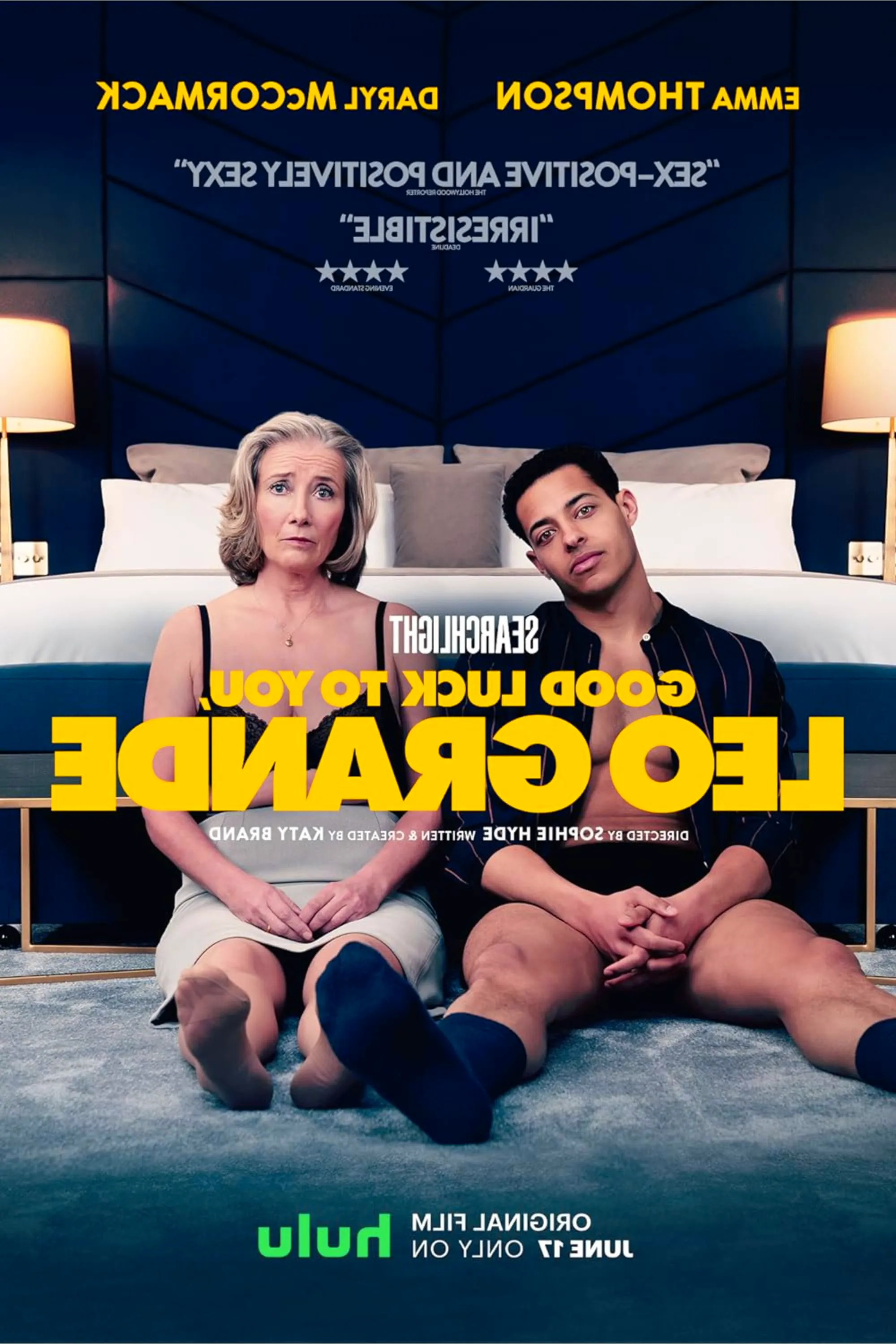 Good Luck to You, Leo Grande - Poster - Emma Thompson & Daryl McCormack in bedroom Image