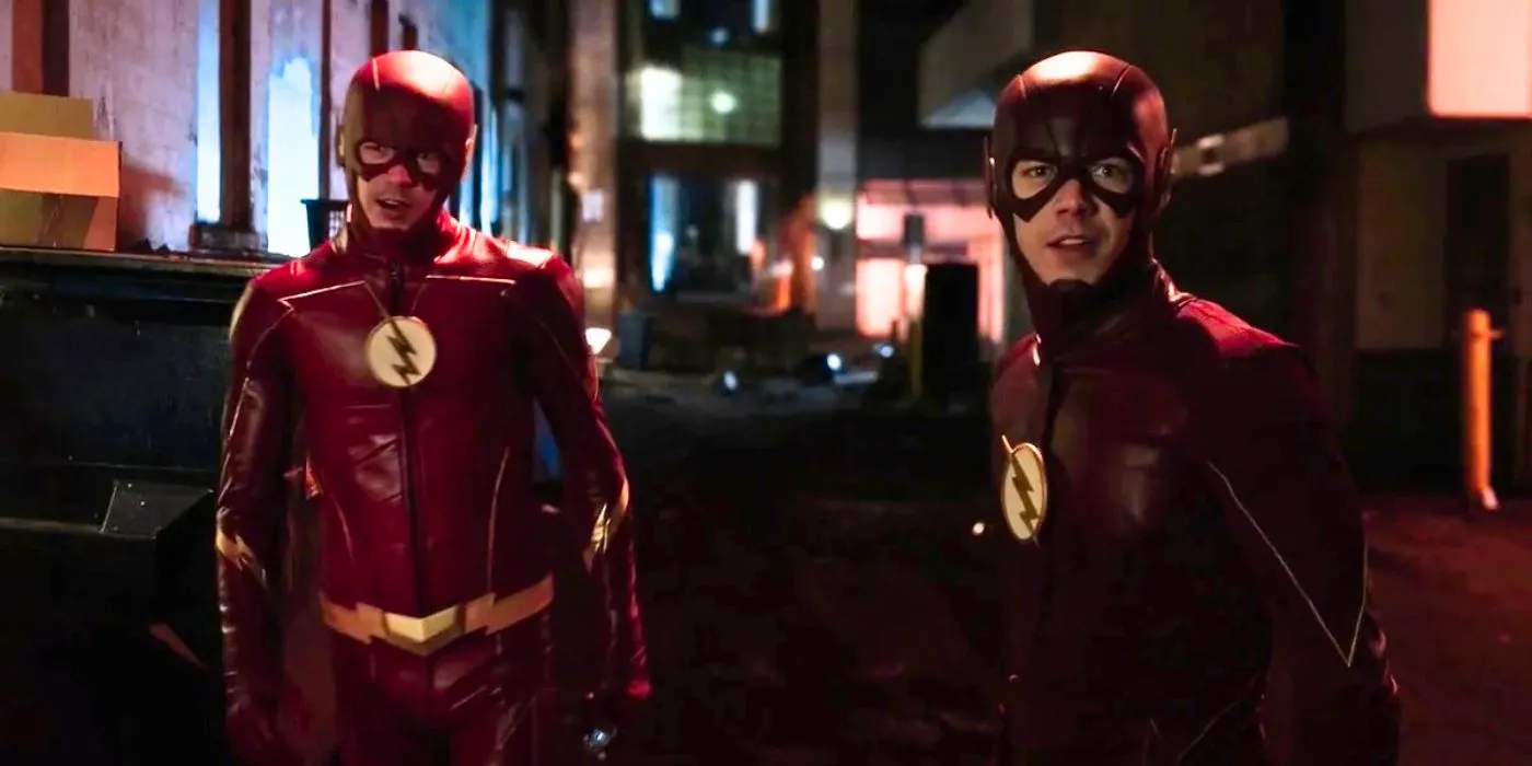 Grant Gustin as Barry Allen from the present and future in The Flash season 3 Image