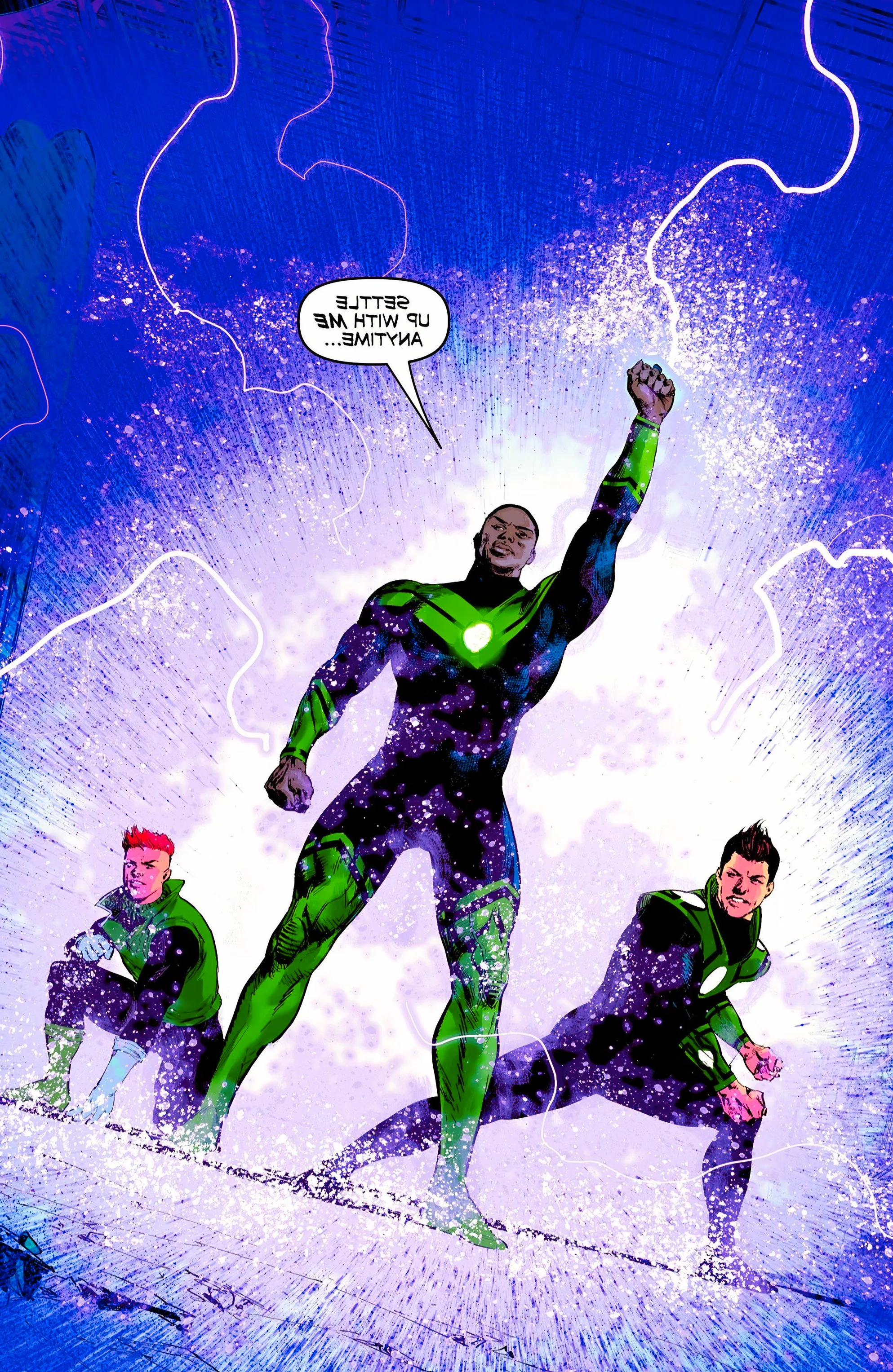 Green Lantern John Stewart Arrives on Earth with Shepherd and Gardner by His Side DC Image