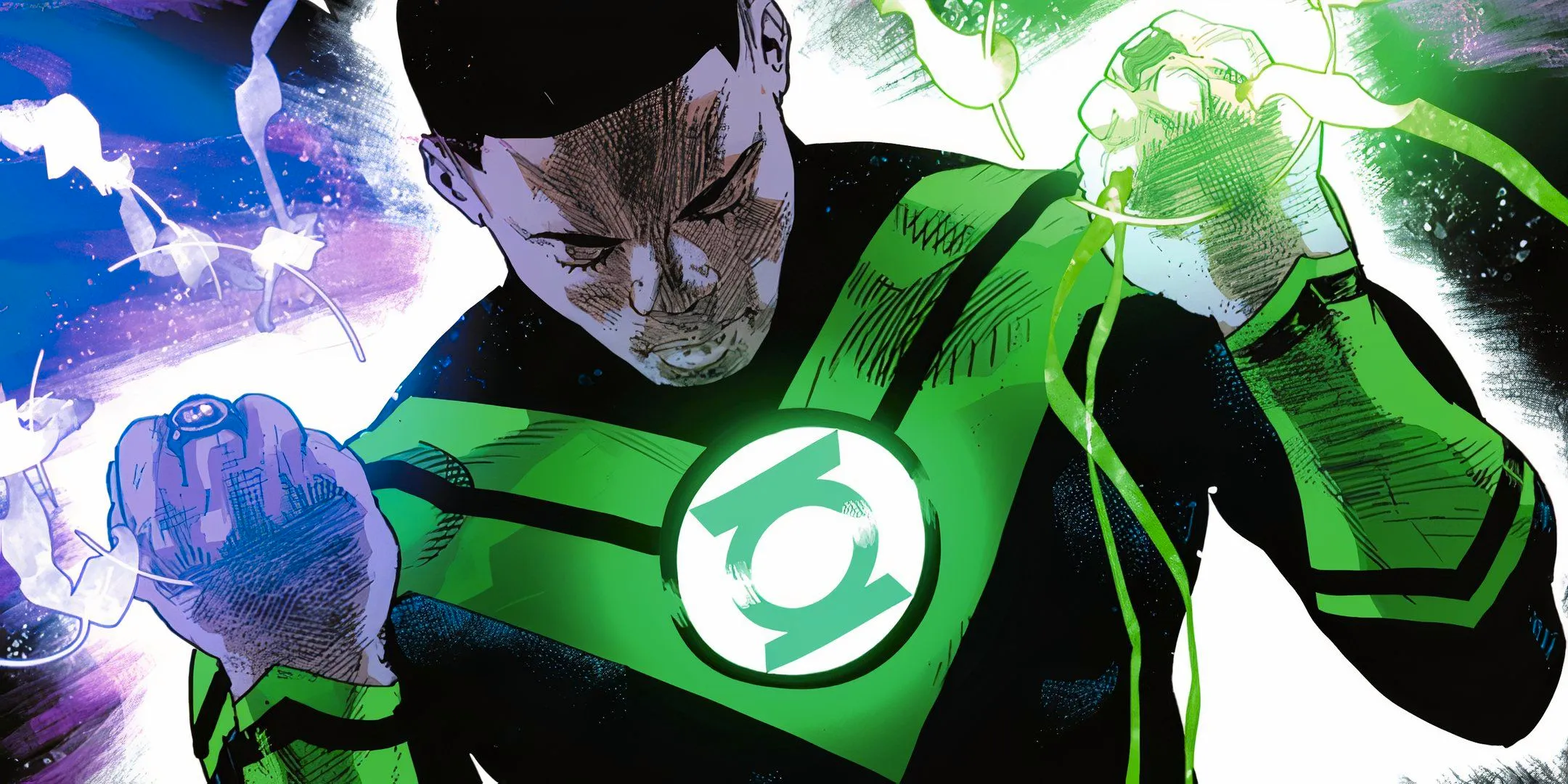 Green Lantern John Stewart Using the Dark Star Ring DC Featured Image