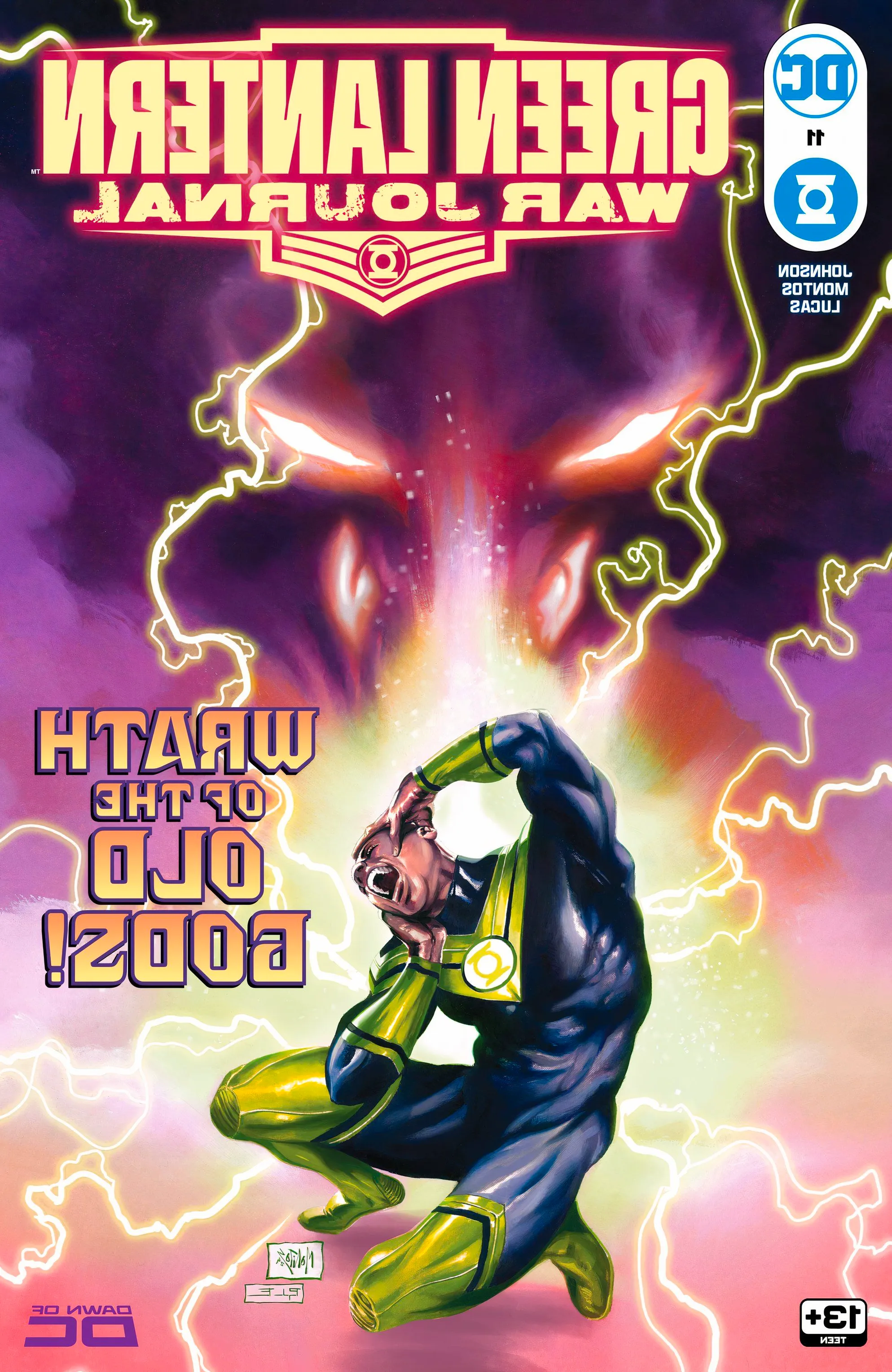 Green Lantern War Journal 11 Main Cover: John Stewart grips his head in pain. Image