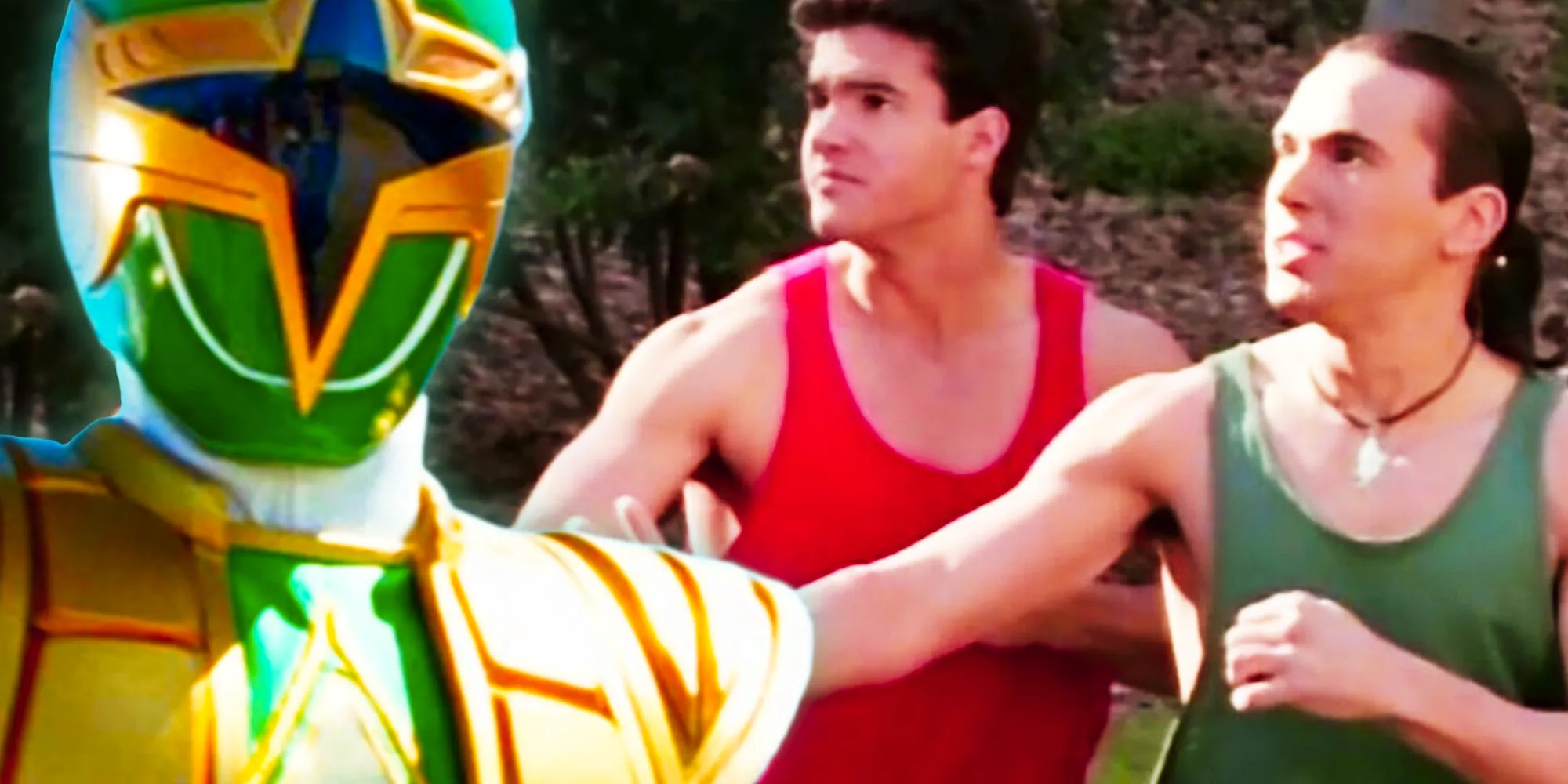 Green Ranger Tommy, Red Ranger Jason, and Ninja Storm's Green Ranger Image