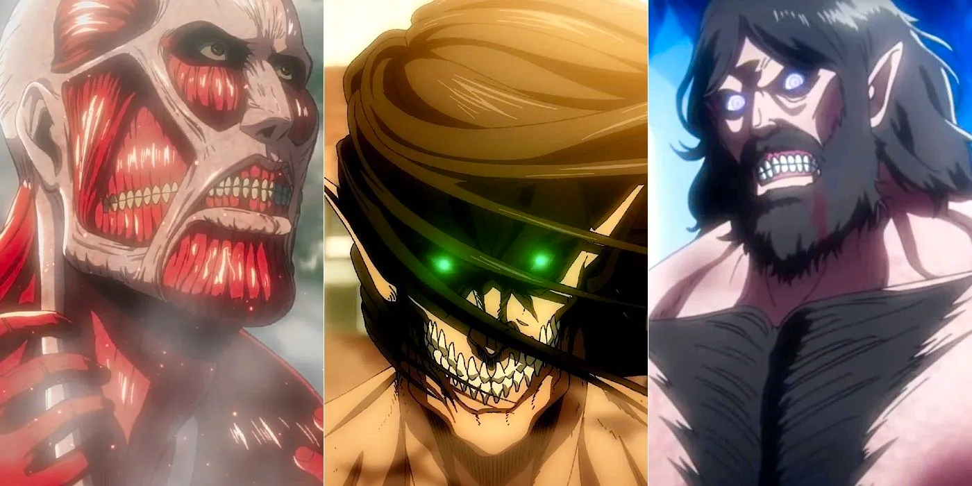 Grisha Jaeger Eren Jaeger and Colossal in Attack on Titan Image