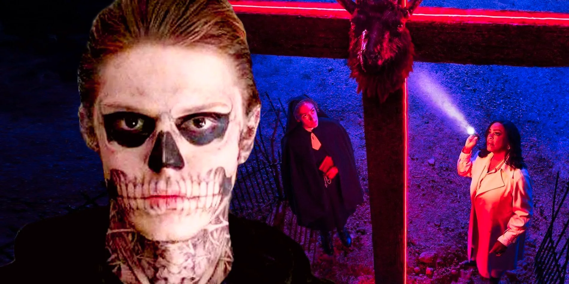 Grotesquerie poster and Evan Peters in American Horror Story Image