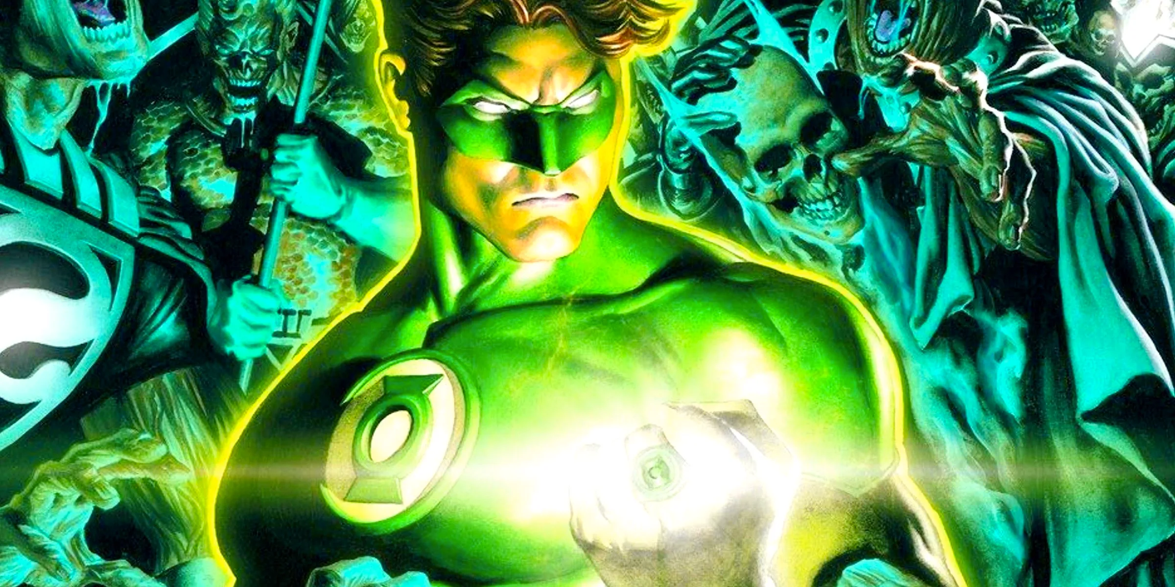 Hal Jordan faces off against many enemies in Blackest Night Image