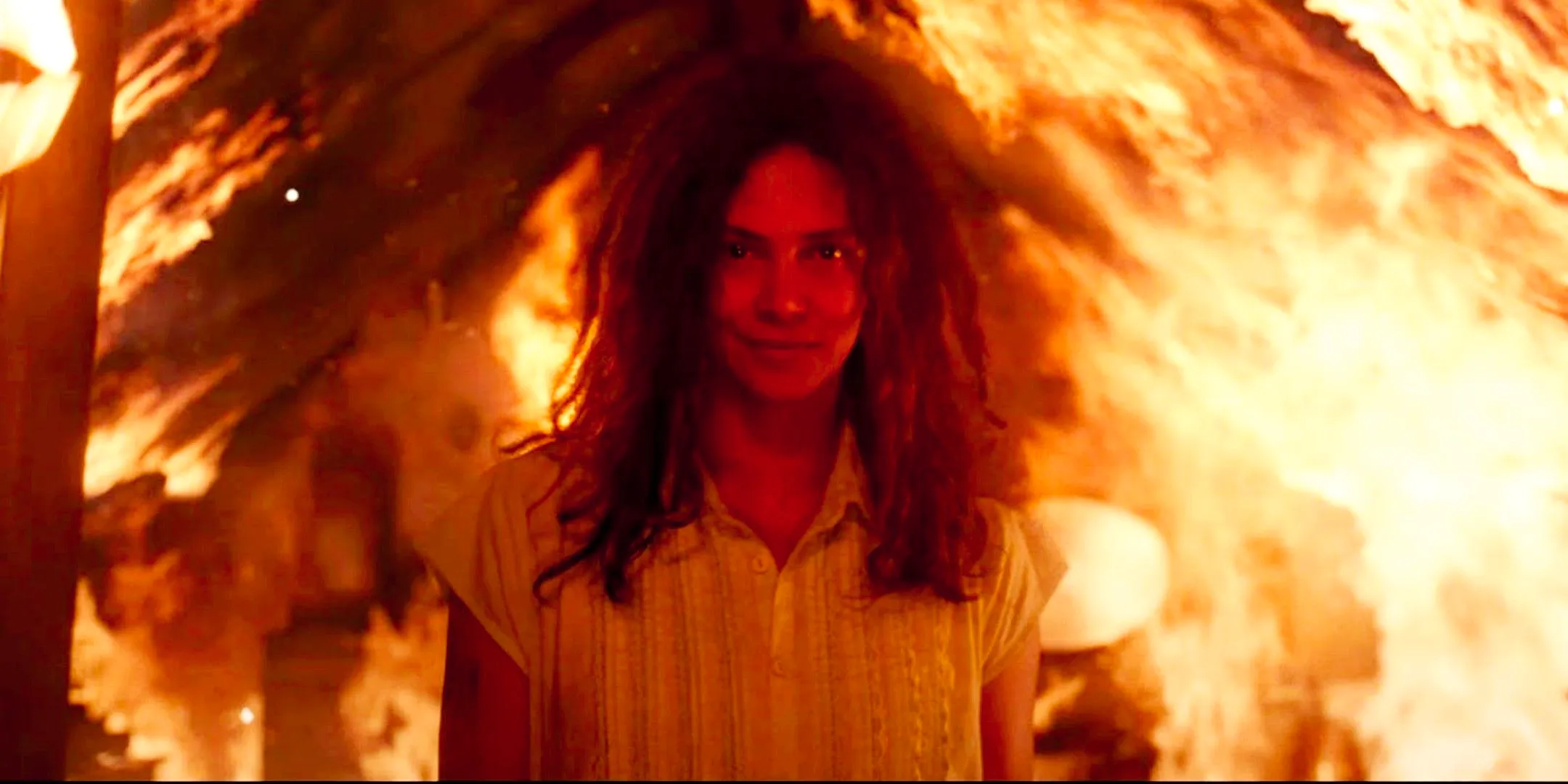 Halle Berry surrounded by fire in Never Let Go Image