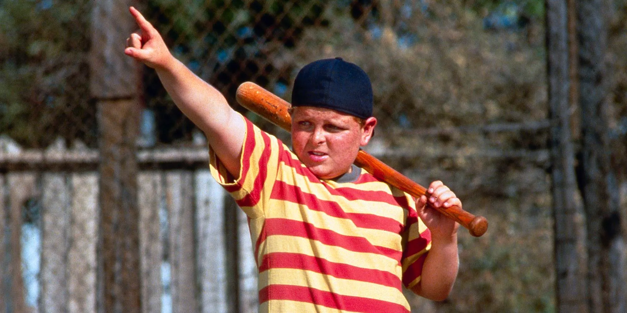 Ham batting in The Sandlot with an arm up Image