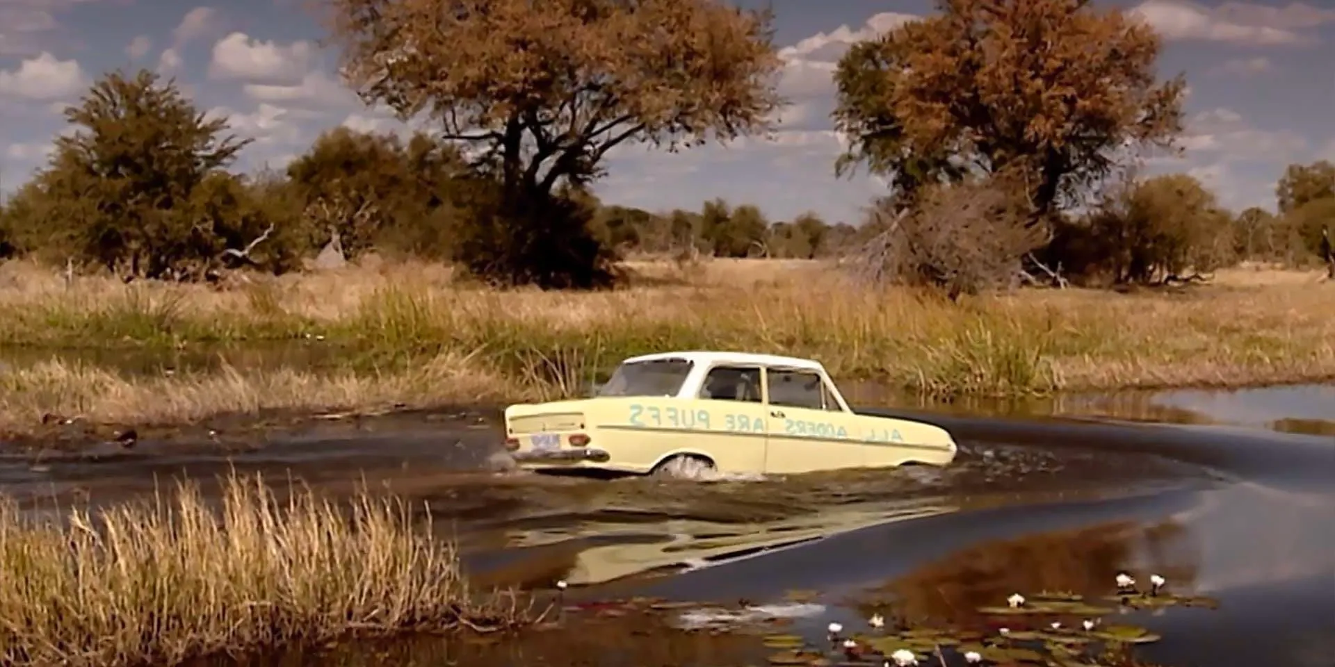 Hammond's car sinks in the Botswana Special (Top Gear) Image