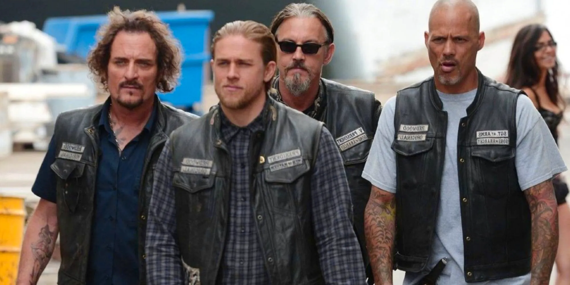 Happy, Chibs, Jax, and Tig in Sons of Anarch Image