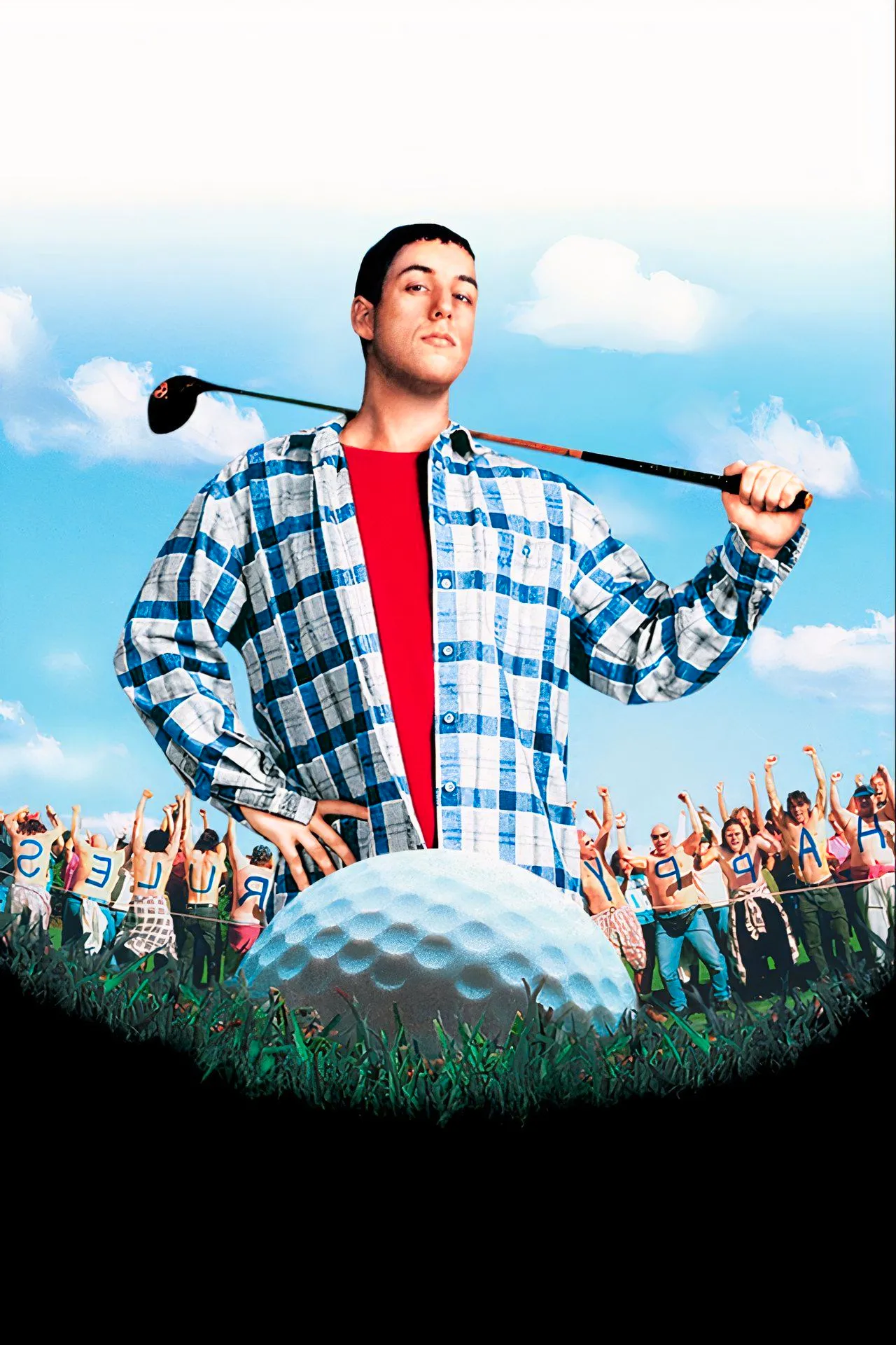 Happy Gilmore Textless Poster Showing Adam Sandler Holding a Golf Club Looking Down at a Ball Image