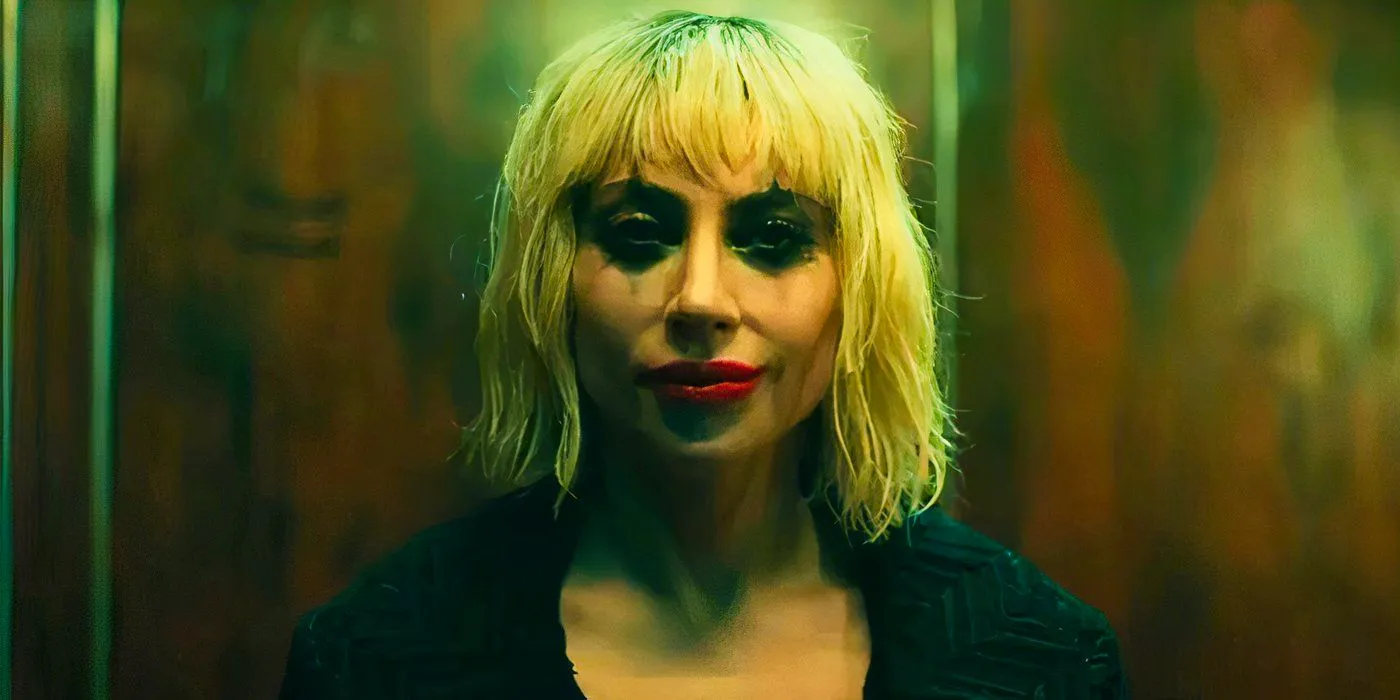 Harley smiling in elevator in Joker Folie à Deux trailer Image