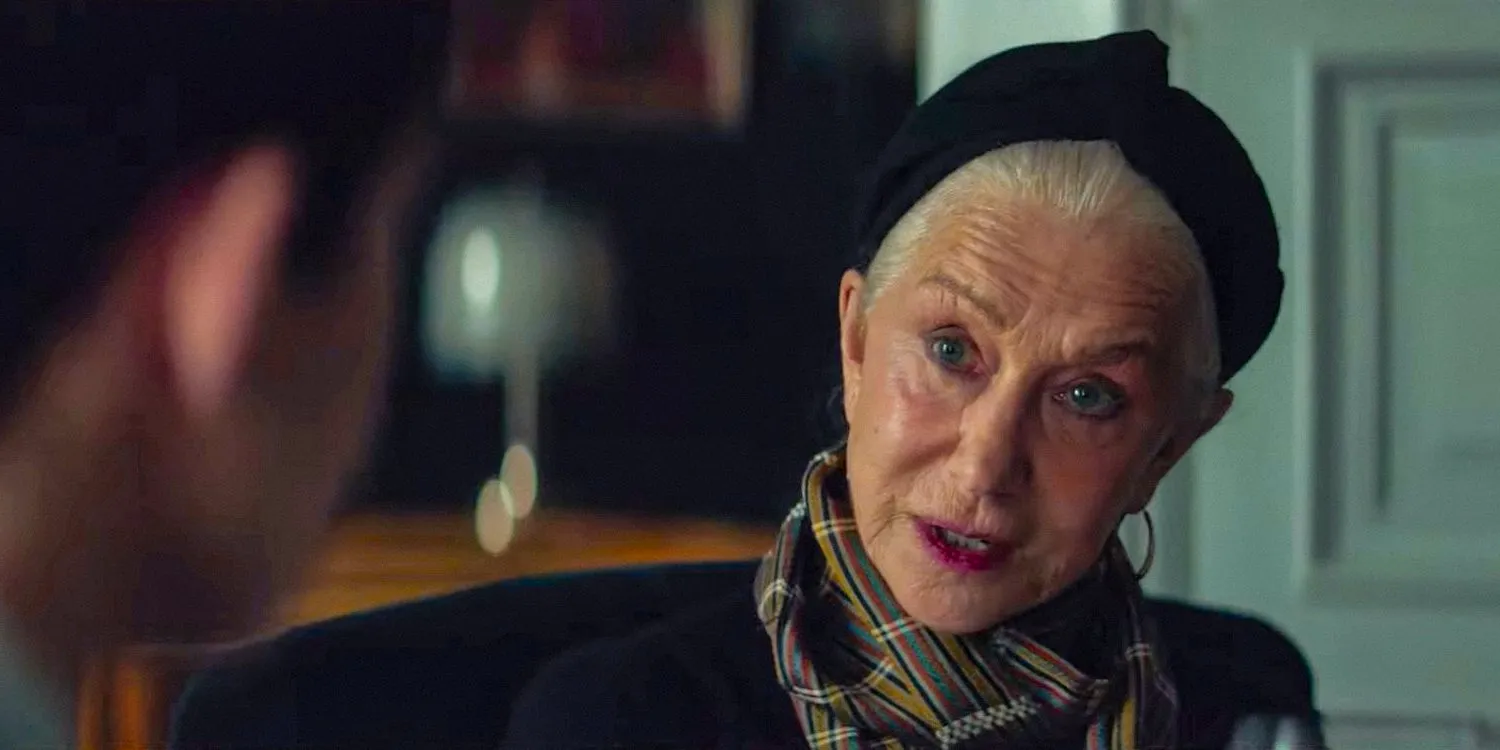 Helen Mirren as Grandmère speaking in White Bird Image