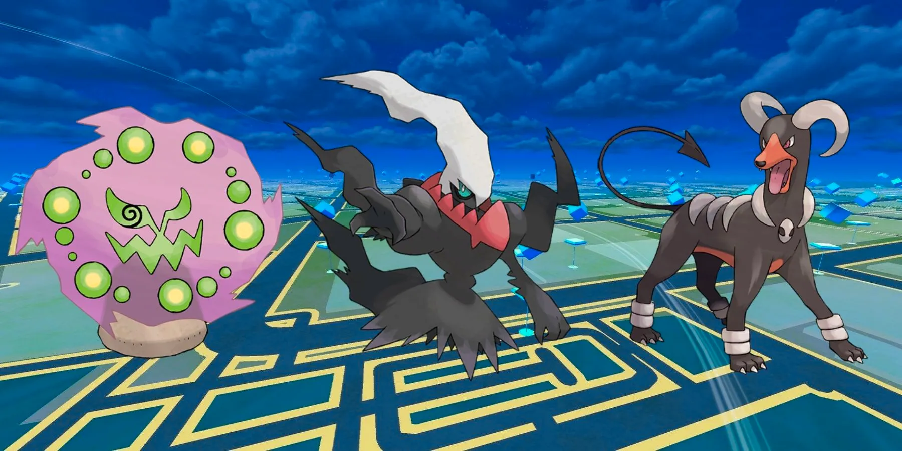 Houndoom, Darkrai, and Spiritomb, counters to beat the Ke Ke Ke Ke Rocket Grunt in Pokemon GO in October 2024 Image