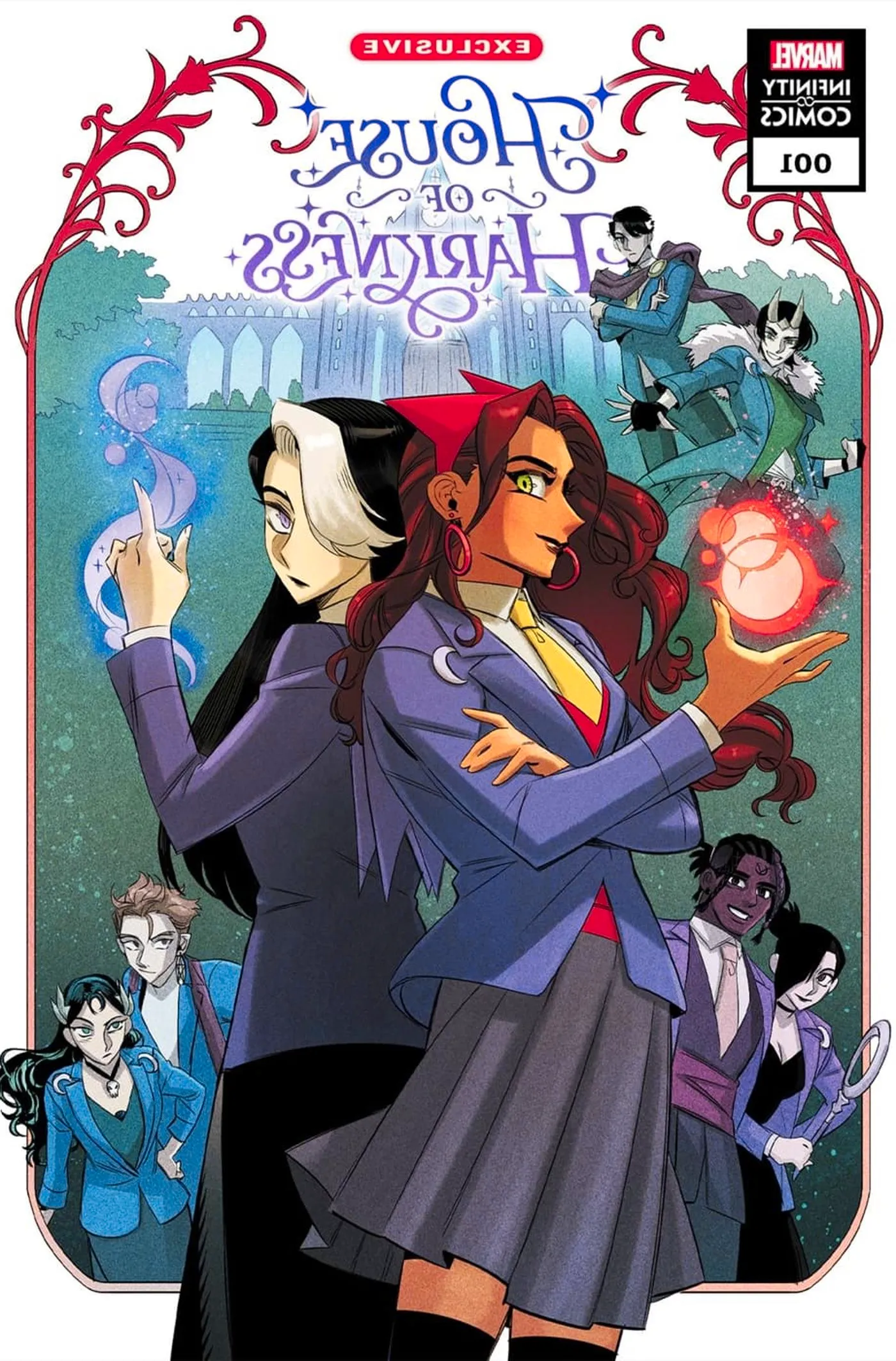 House of Harkness #1 Cover Art Featuring Agatha Harkness and Wanda Maximoff Image