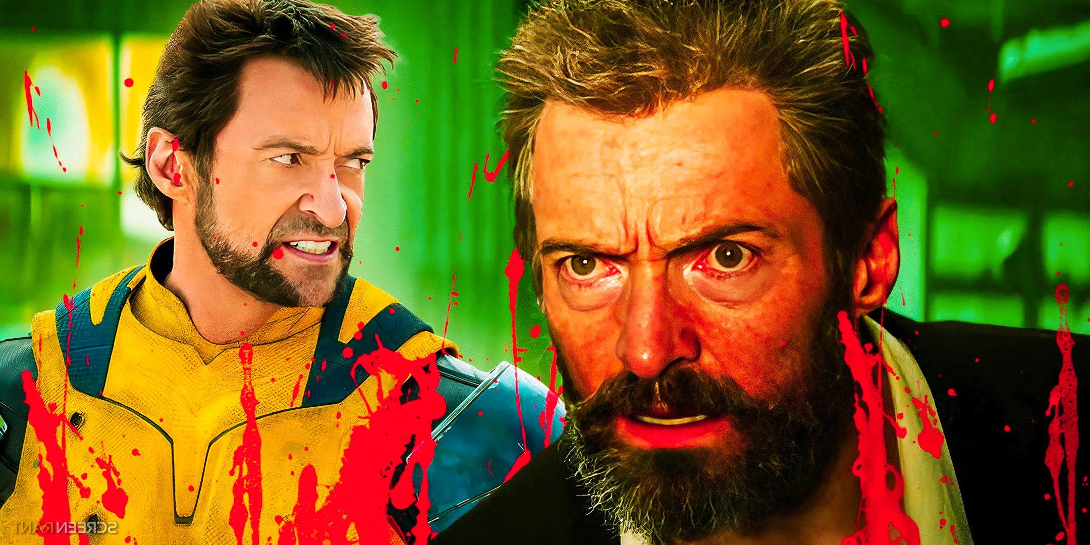 Hugh Jackman in Logan and in Deadpool & Wolverine Image