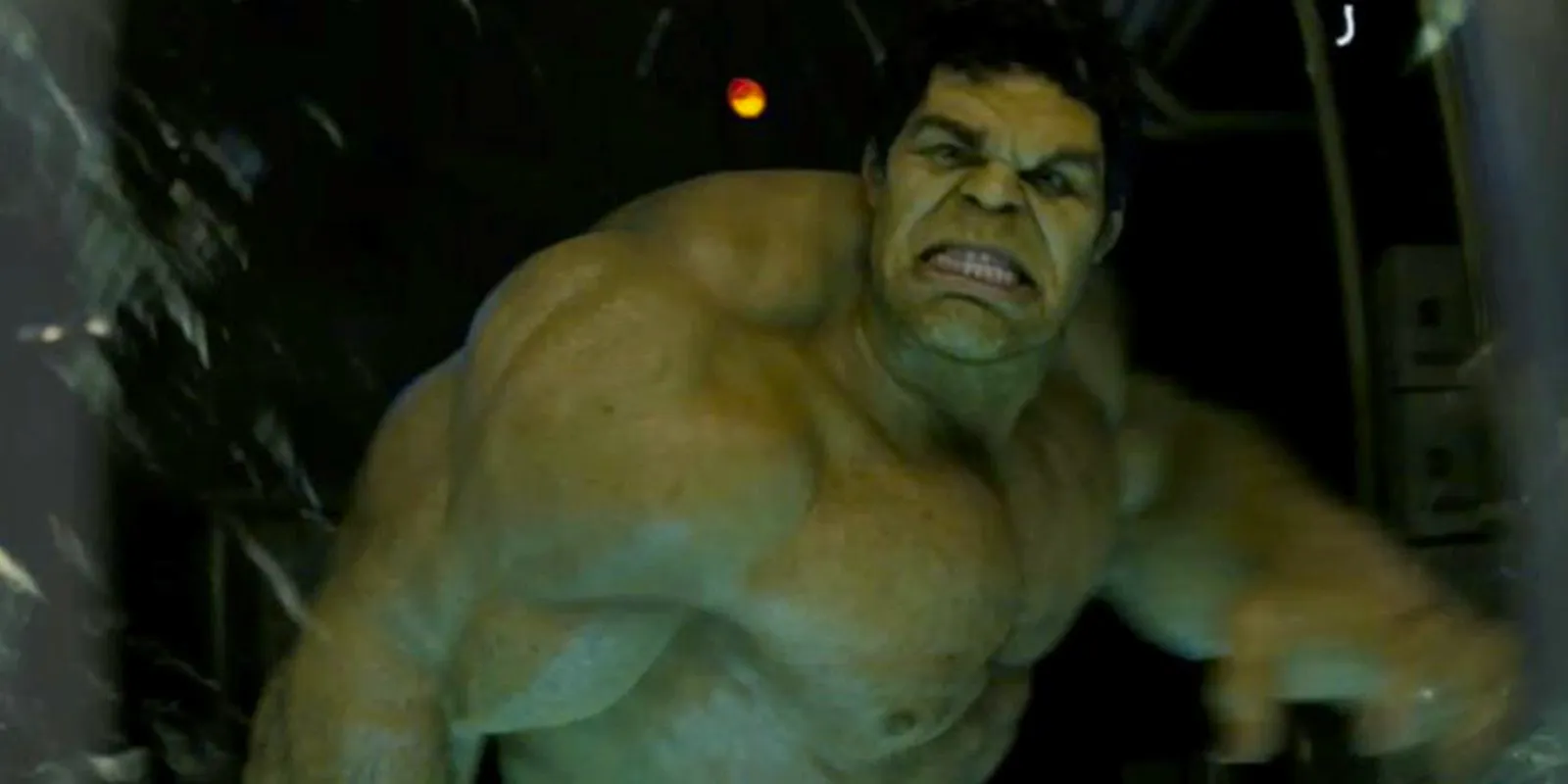 Hulk smashes his way through the helicarrier in The Avengers Image