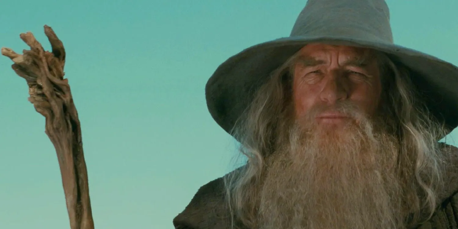 Ian McKellen as Gandalf in Lord of the Rings Fellowship of the Ring Image