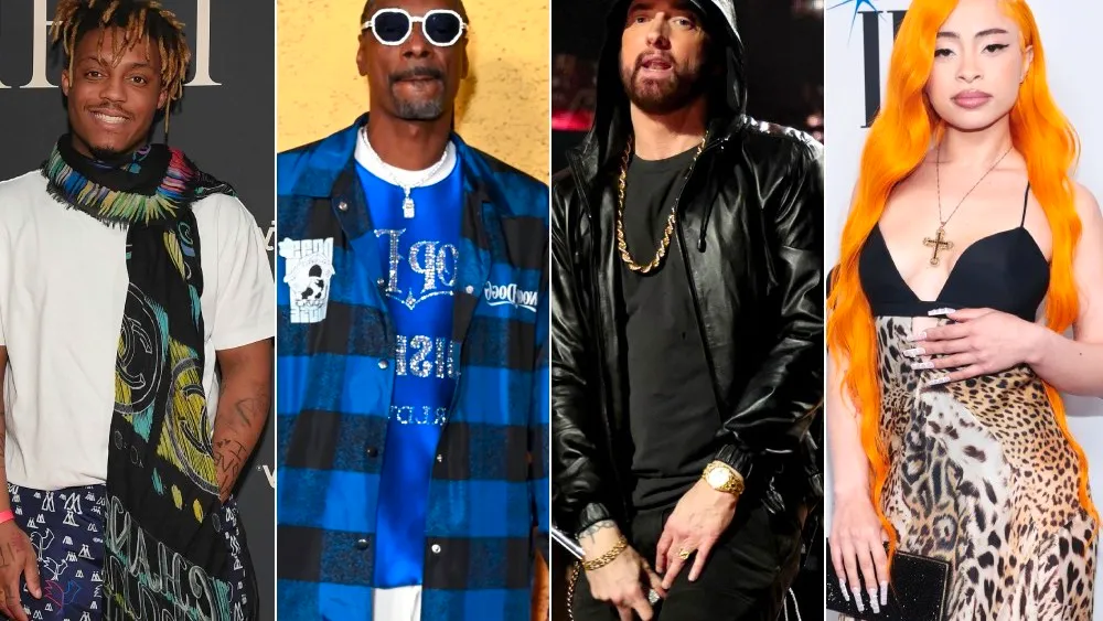 Ice Spice, Snoop Dogg Give Surprise Performance in Times Square; Reveal ‘Fortnite’ Campaign With Eminem and Juice WRLD Image