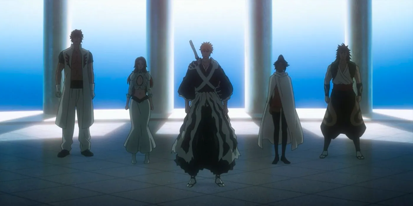 Ichigo and his friends arrive at the Soul King's Palace. Image