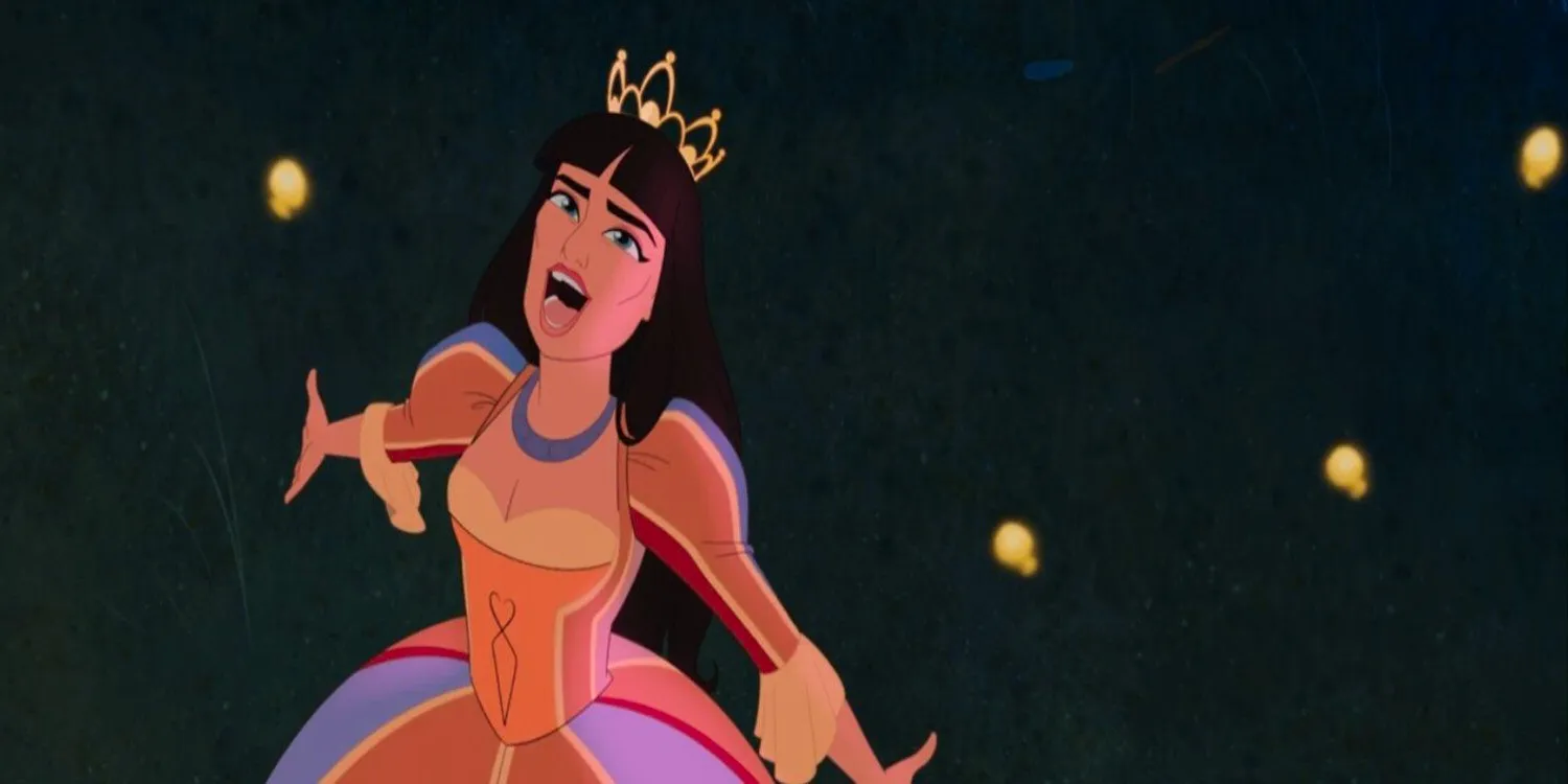 Idina Menzel as cartoon Nancy Singing Love Power In Disenchanted Image