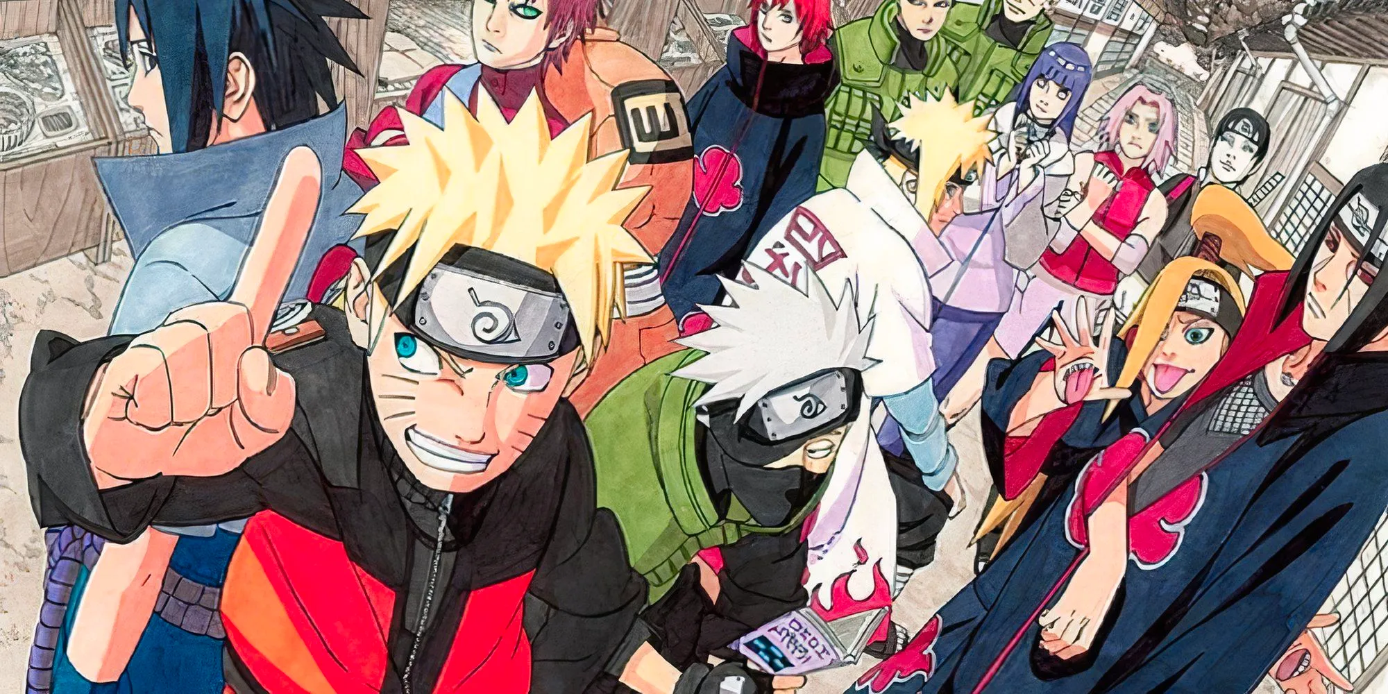 Illustration of Naruto's main cast of characters Image