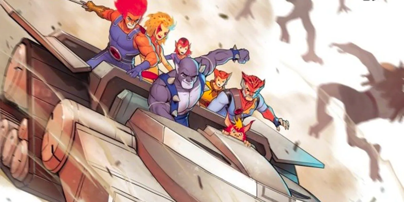 Image of the Thundercats in the Thundertank. Image