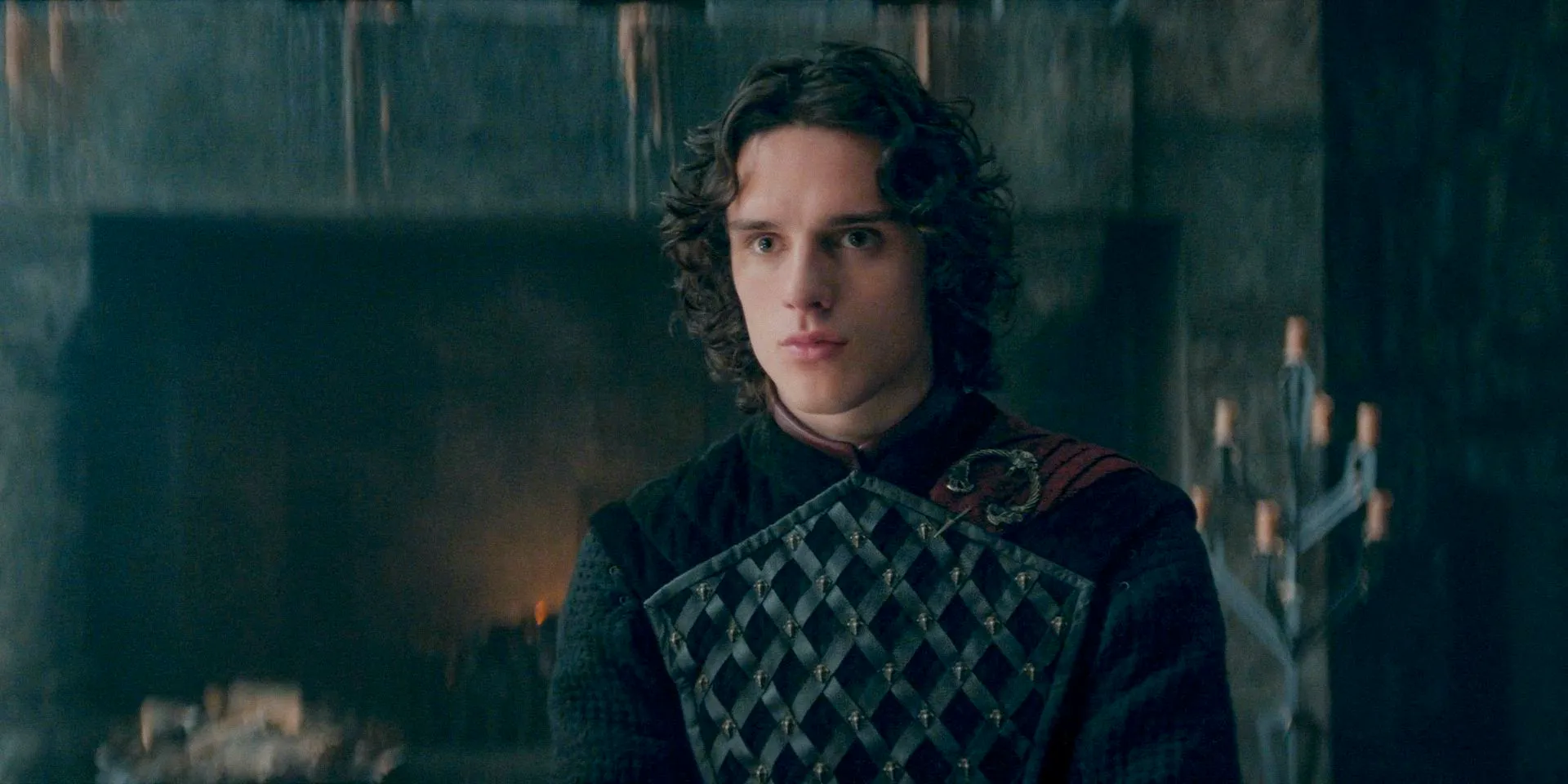 Jacaerys (Harry Collett) upset with his mother's decisions regarding the lowborn dragonriders. Image