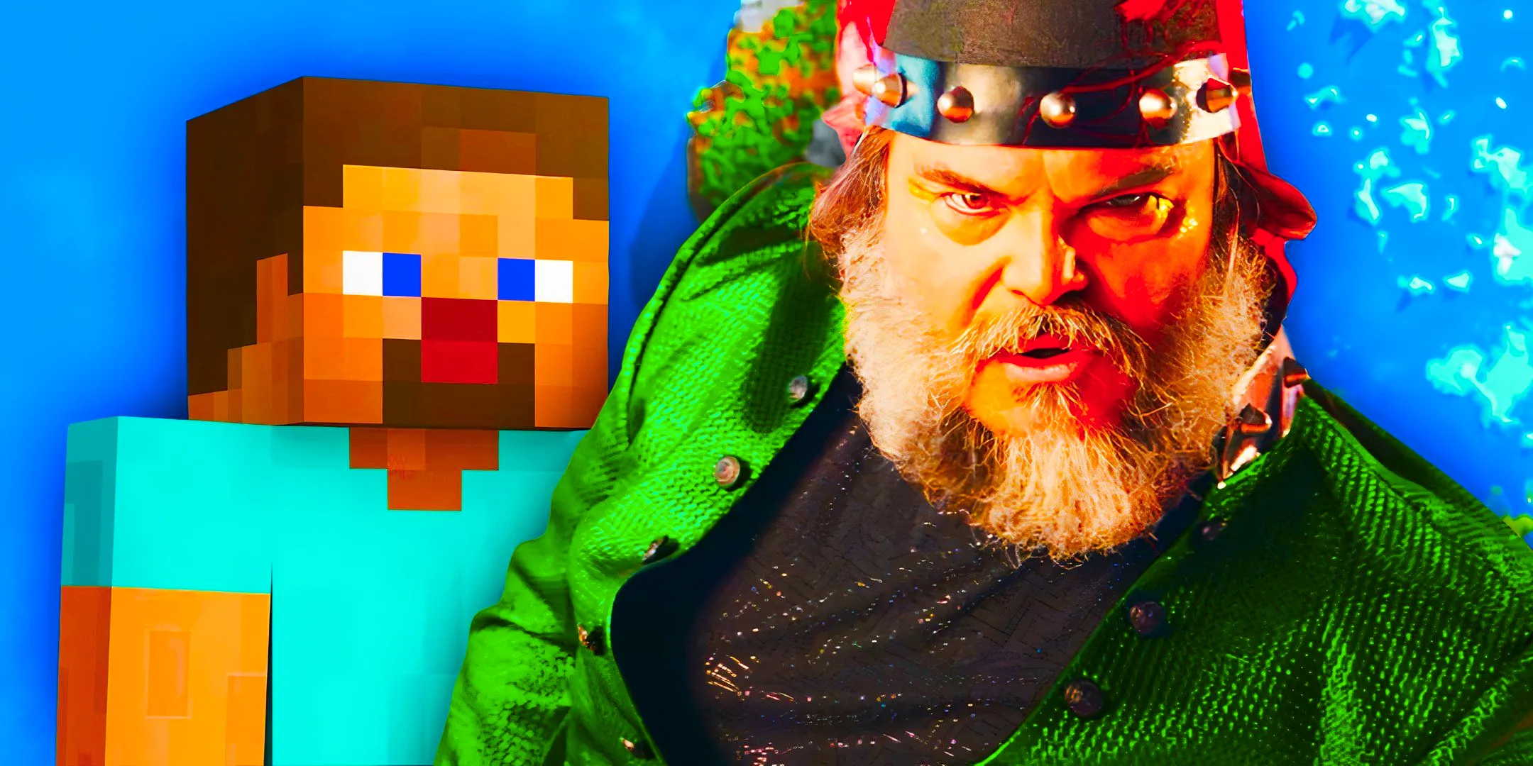 Jack Black and Steve from Minecraft Image