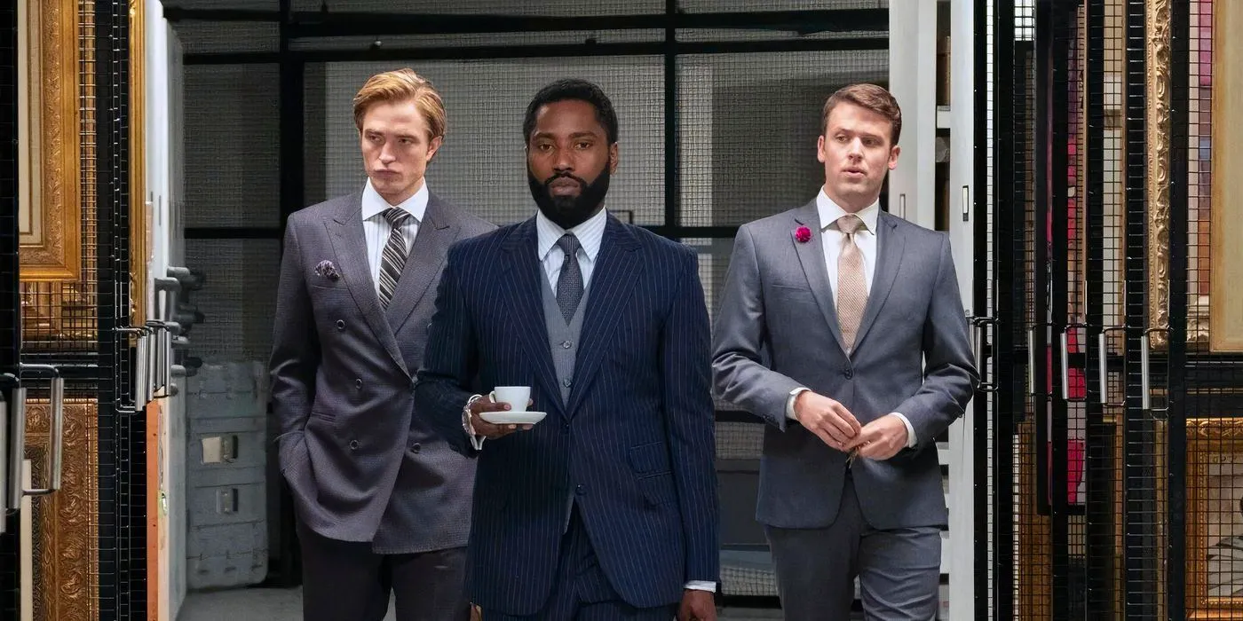 Jack Cutmore-Scott, Robert Pattinson and John David Washington in Tenet Image