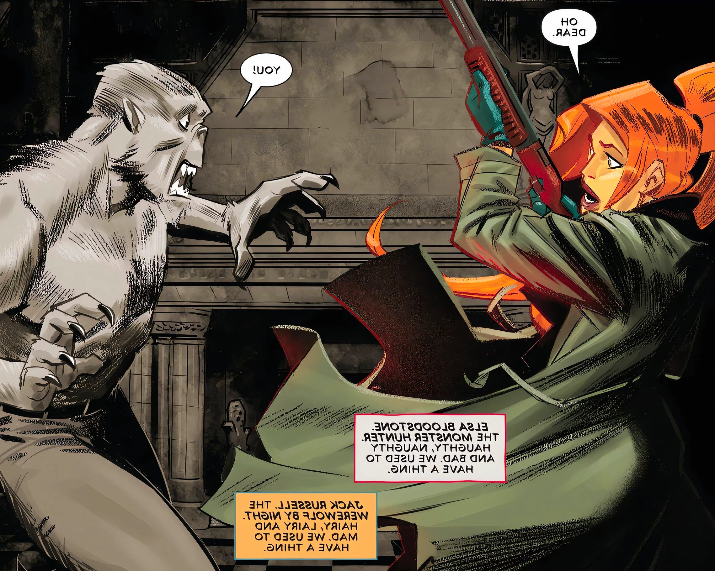 Jack Russell and Elsa Bloodstone reunite after having ended their last relationship. Image