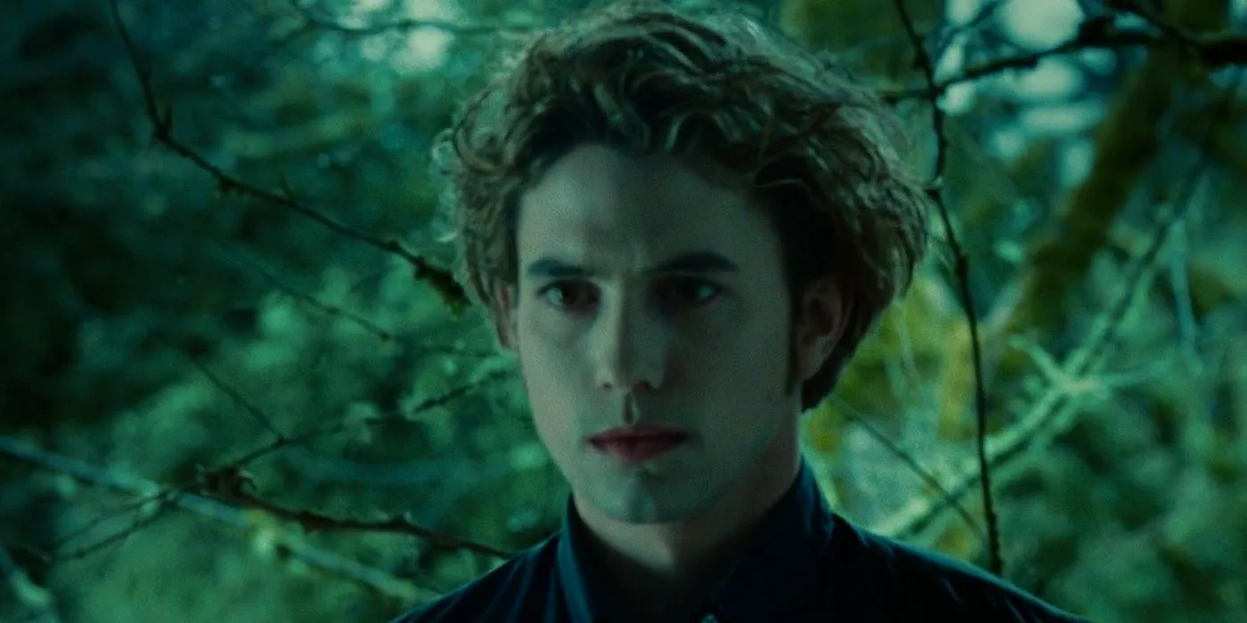 Jackson Rathbone as Jasper Hale in front of the trees in Twilight Image