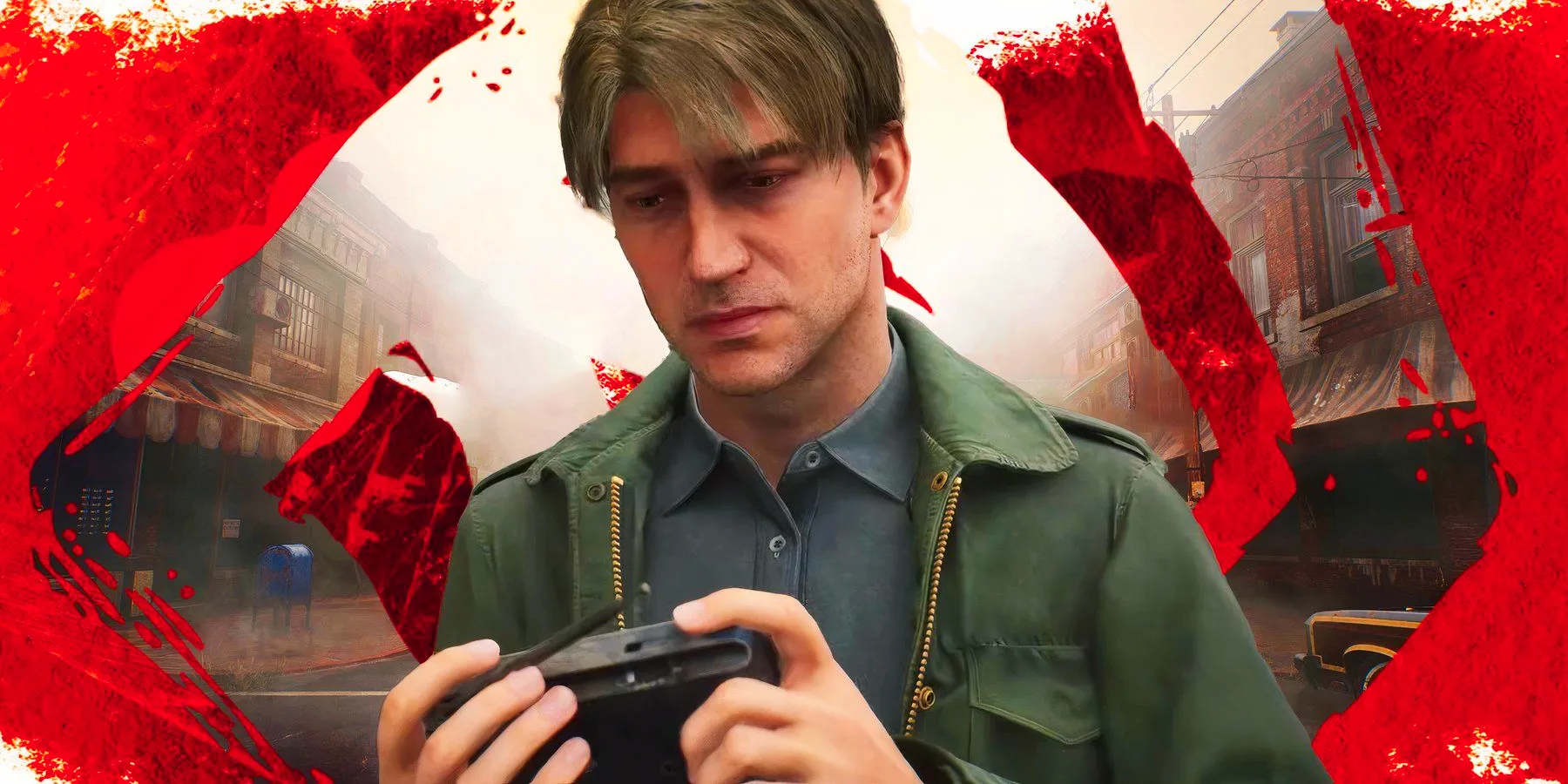 James from Silent Hill 2 Remake with the Bloober logo Image