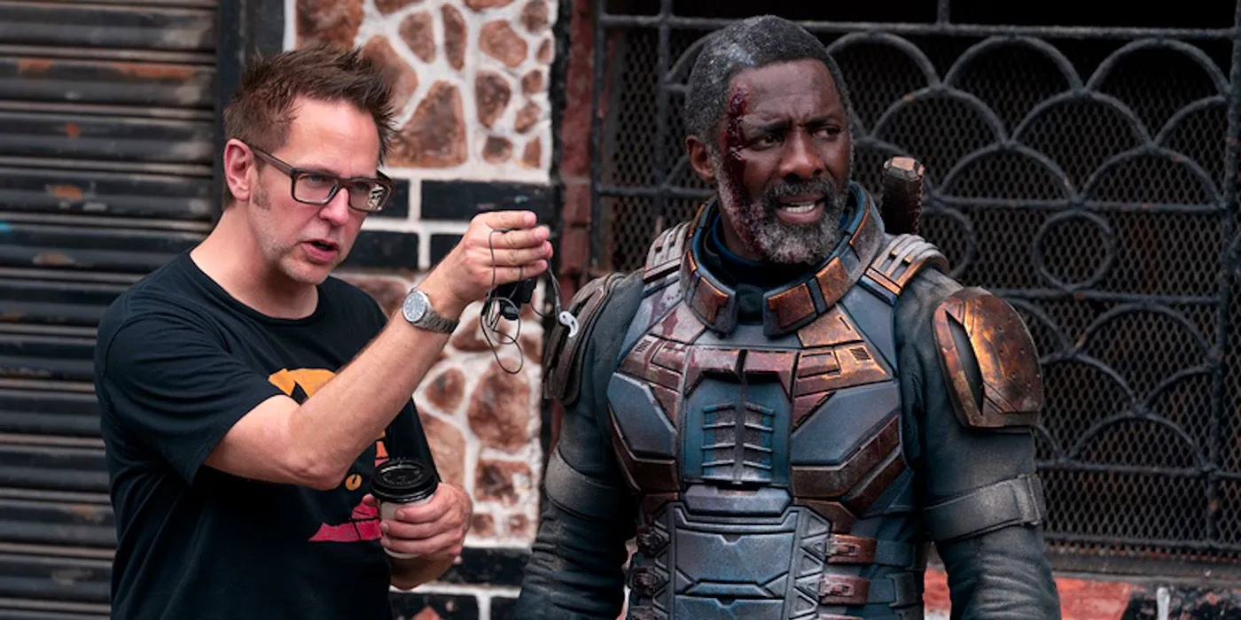 James Gunn and Idris Elba on The Suicide Squad Set Image