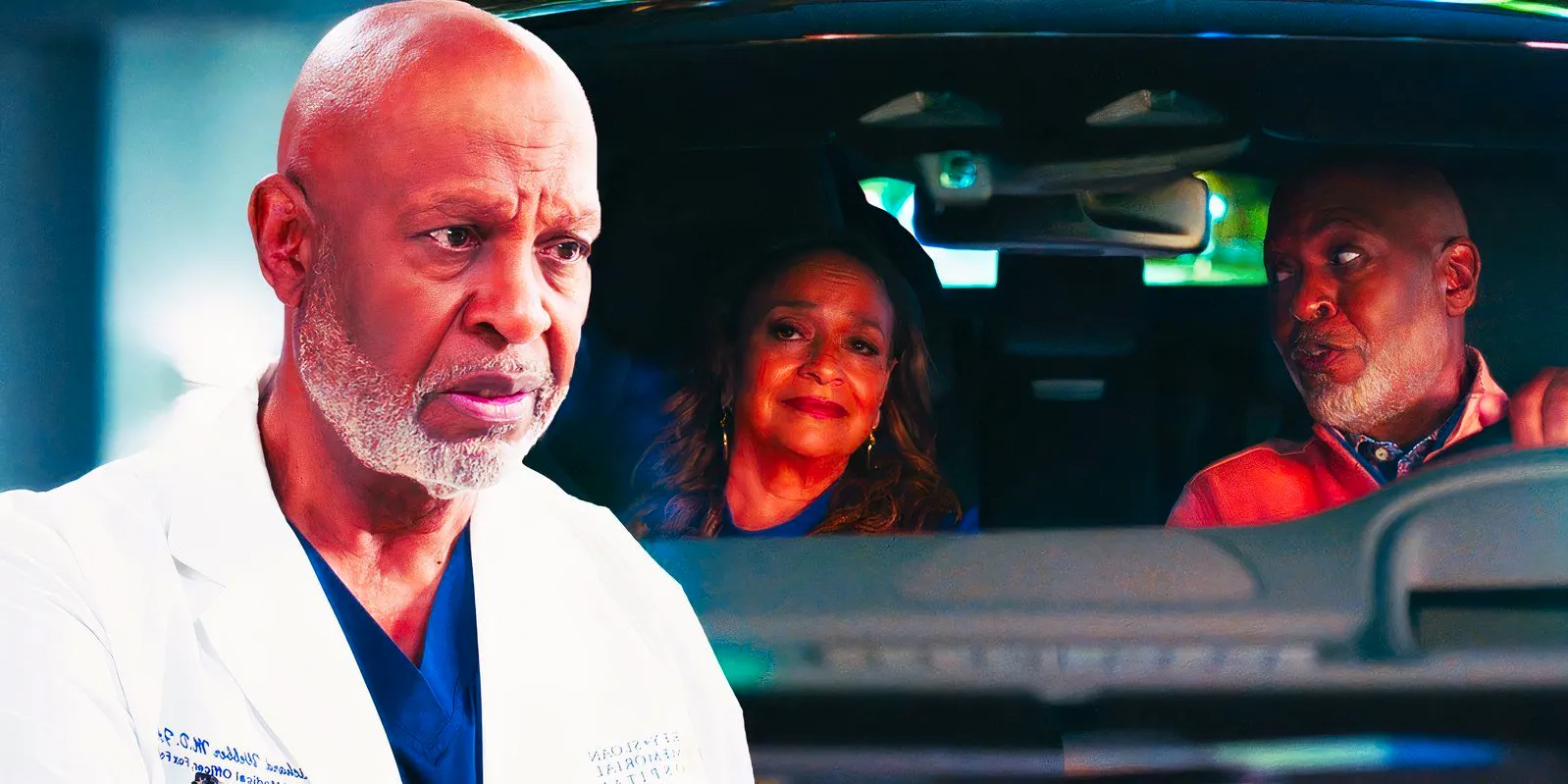 James Pickens Jr. as Richard Webber and Debbie Allen as Catherine Fox in Grey's Anatomy season 21 episode 2-1 Image