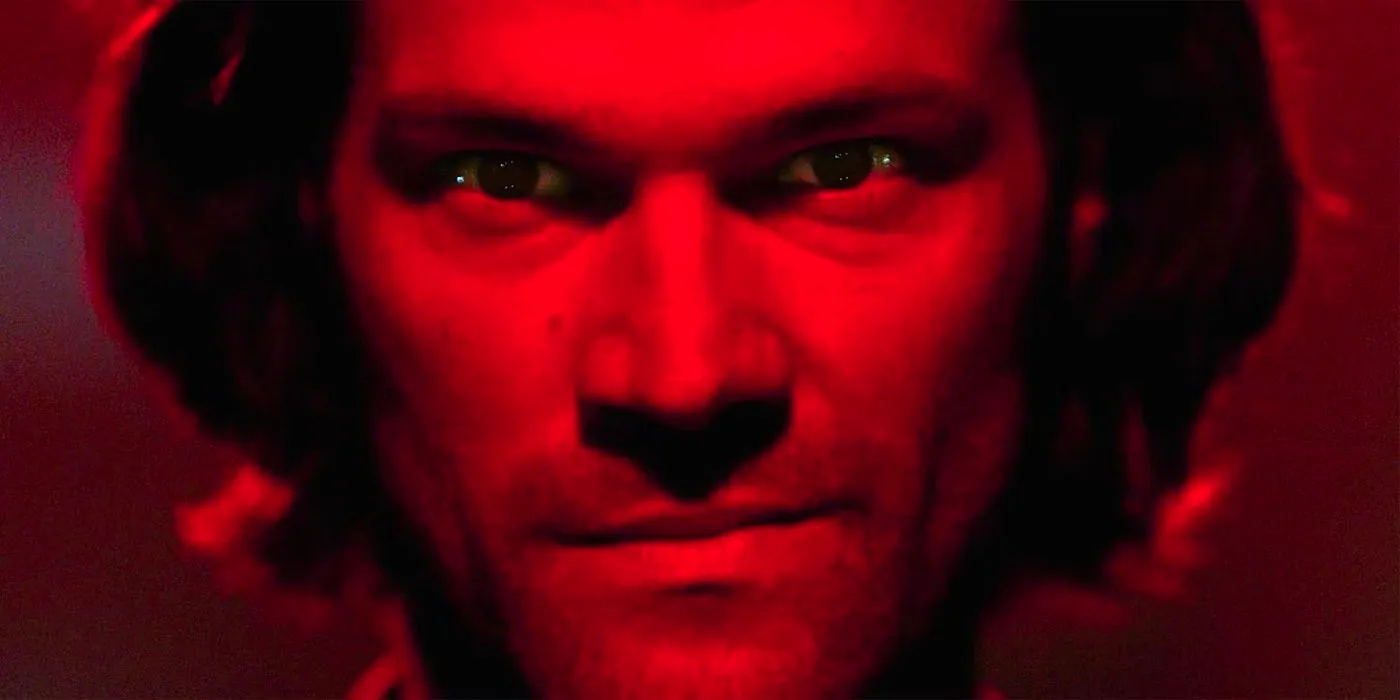 Jared Padalecki as Demon Sam Winchester smirking in Supernatural Image