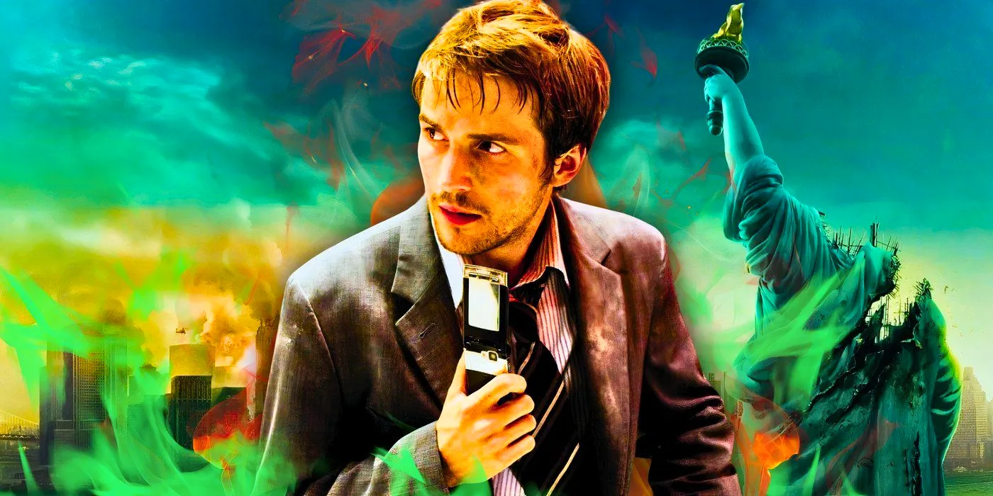 Jason Hawkins in front of the statute of liberty in Cloverfield Image