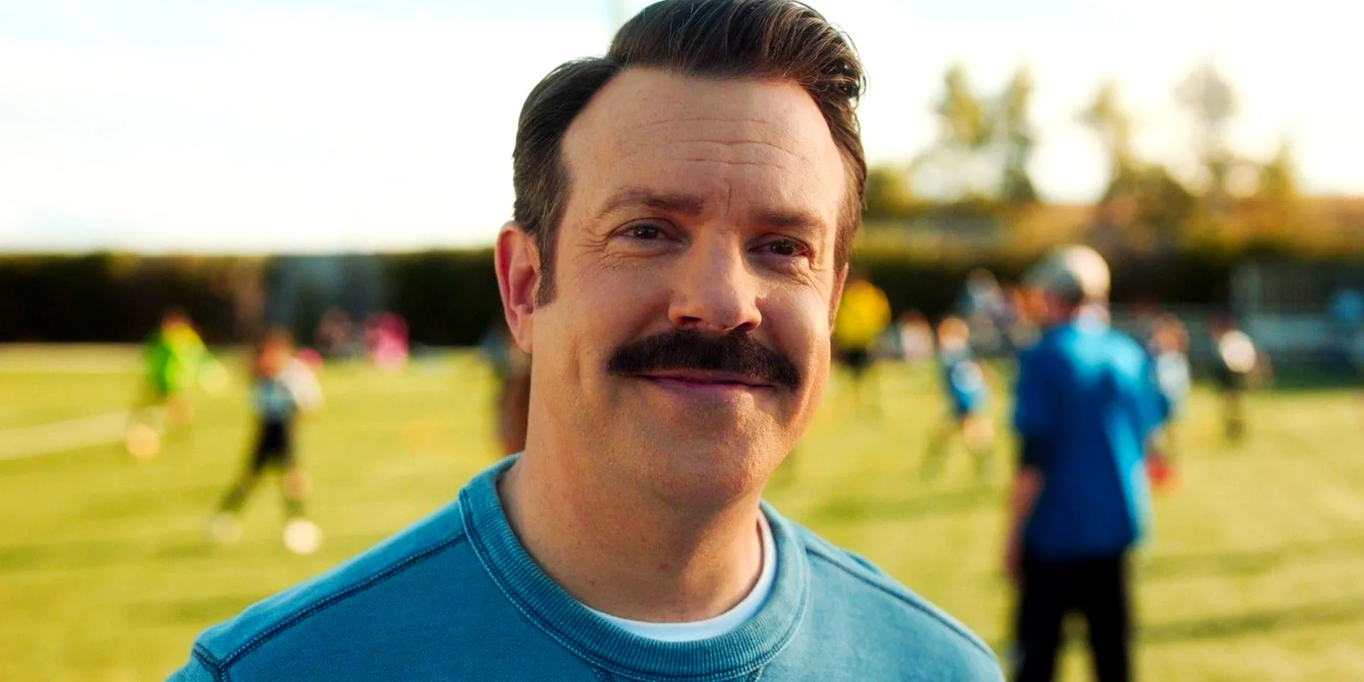 Jason Sudeikis as Ted Lasso in a scene from Ted Lasso season 3, episode 12 Image