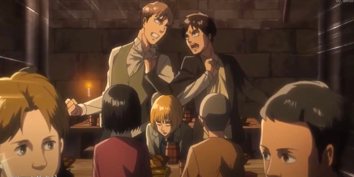 Jean and Eren fight with each other on Attack on Titan Image