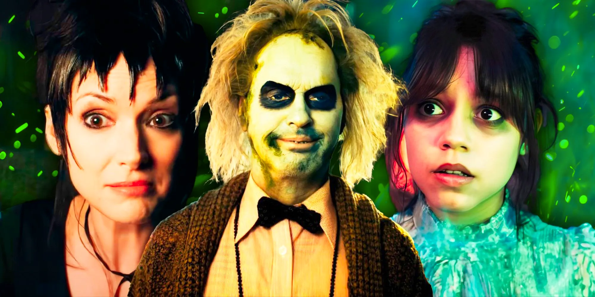 Jenna Ortega, Michael Keaton and Winona Ryder in Beetlejuice 2 Image