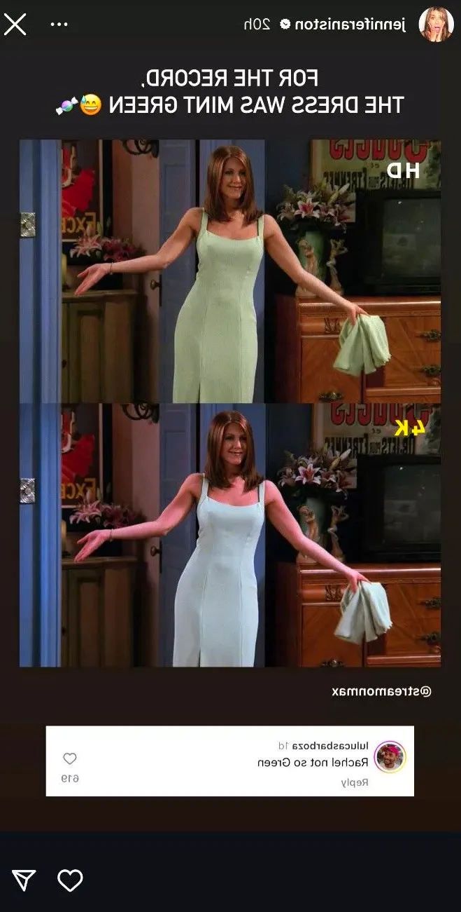 Jennifer Aniston's post about Rachel's dress in Friends season 3 Image