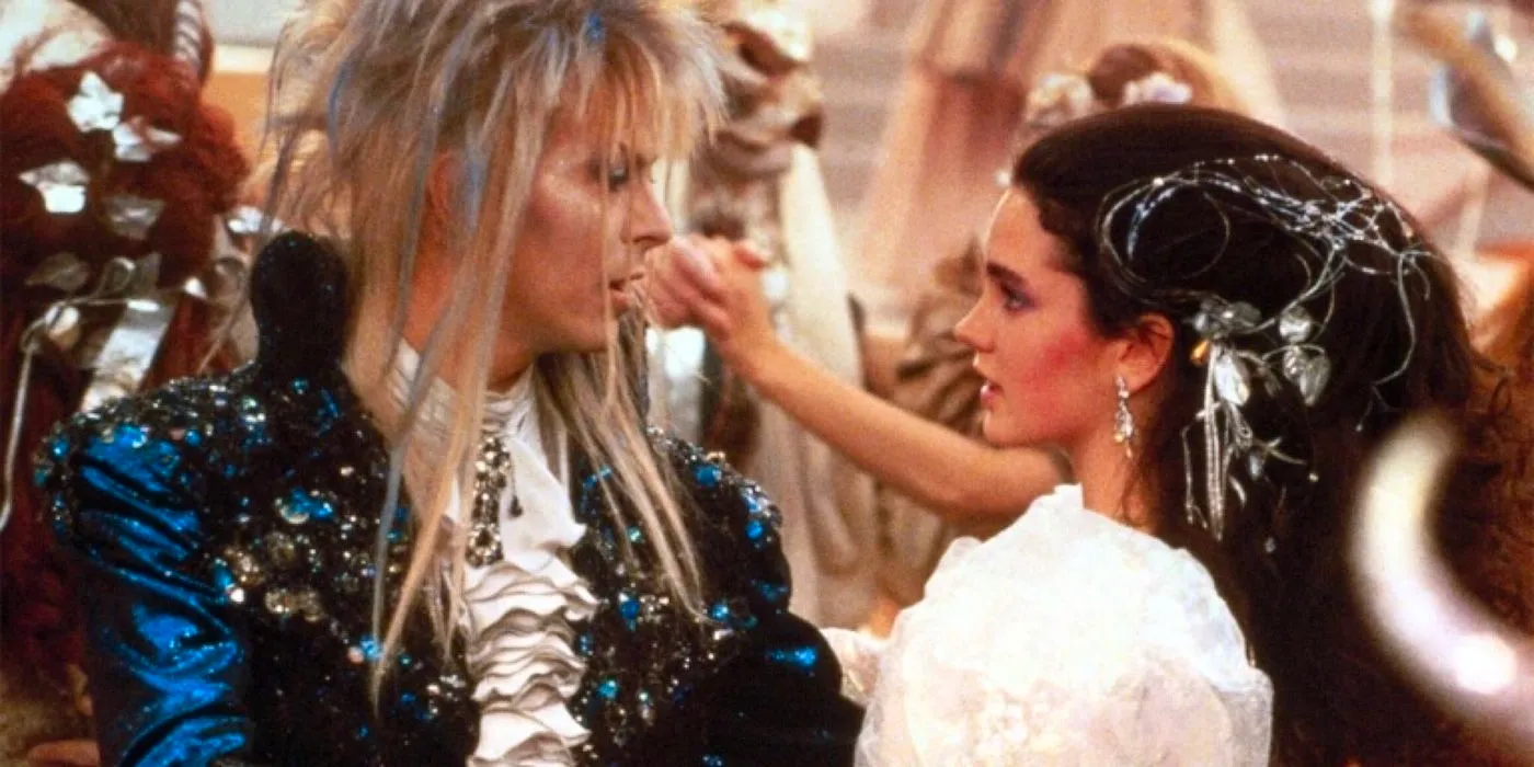 Jennifer Connelly as Sarah and David Bowie as Goblin King in Labyrinth (1986) Image