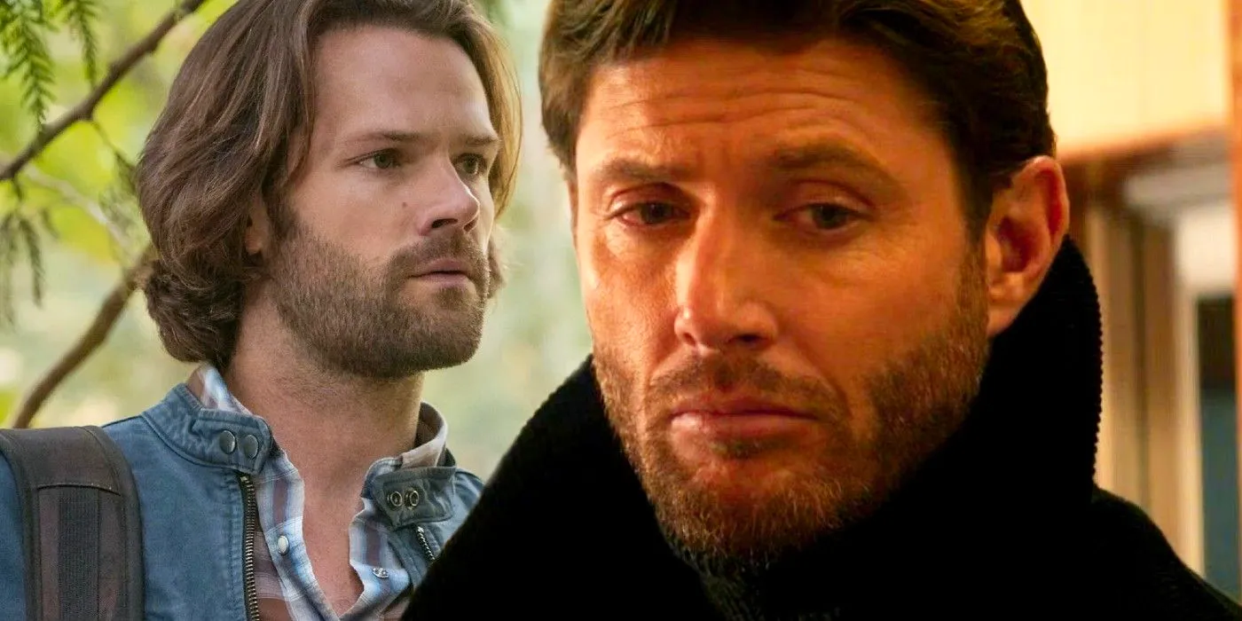 Jensen Ackles as Dean Winchester in The Winchesters and Jared Padalecki as Sam in Supernatural Image